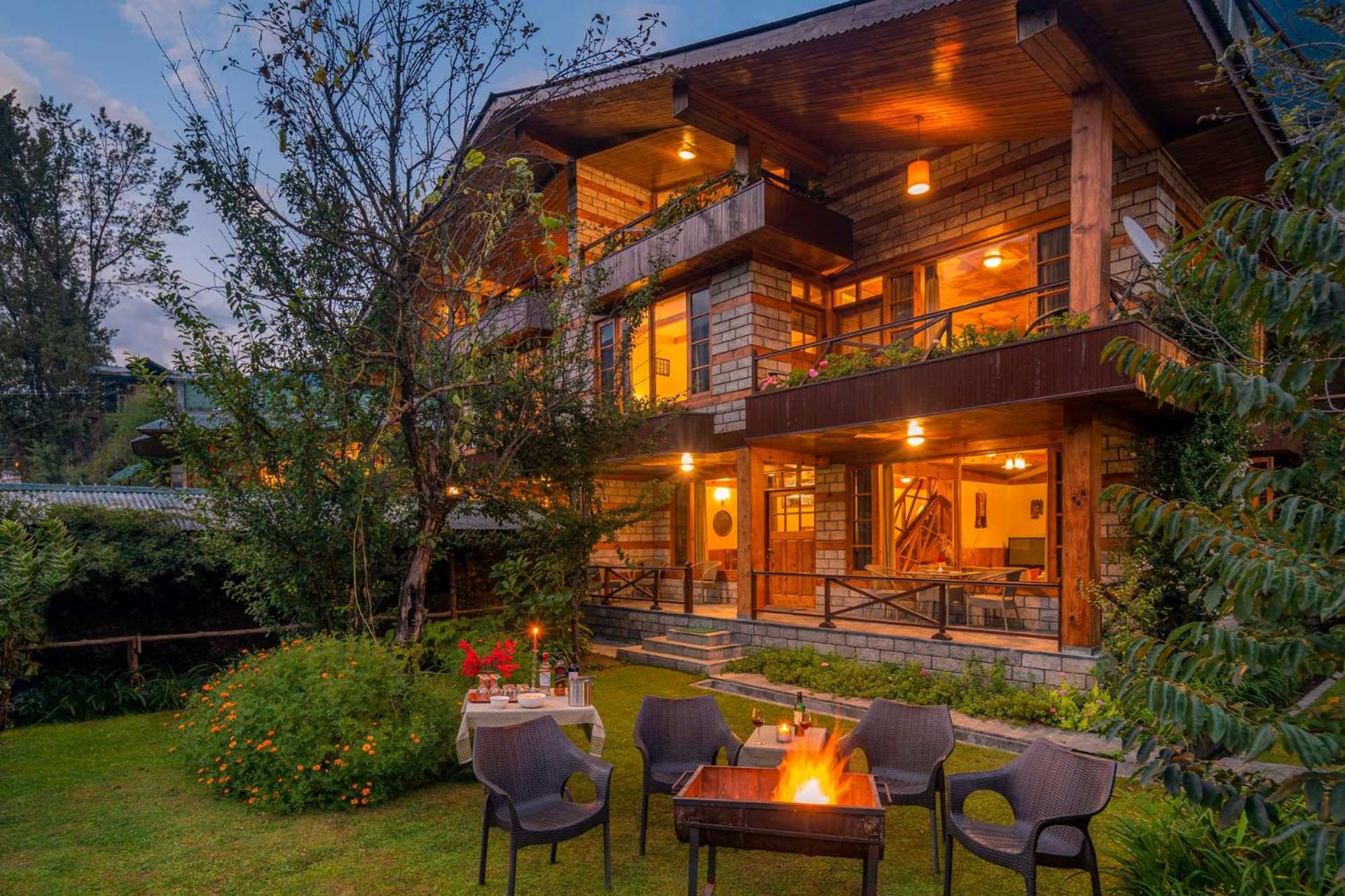 StayVista at Himalayan Retreat Luxury stay in Manali with Bonfire, BBQ and Mountain views view 2