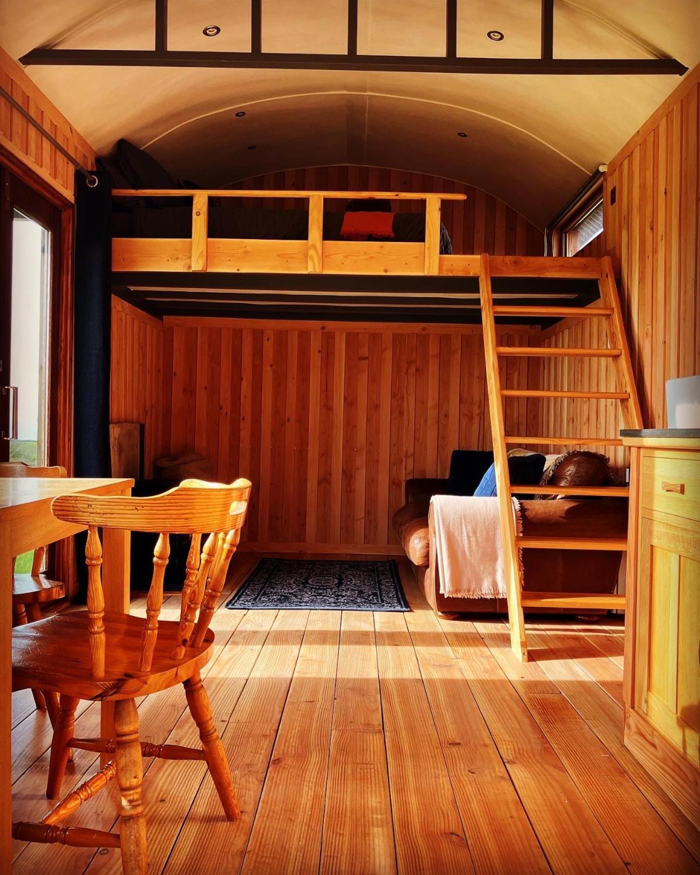 Shepherds Hut in a private meadow with sea views view 4