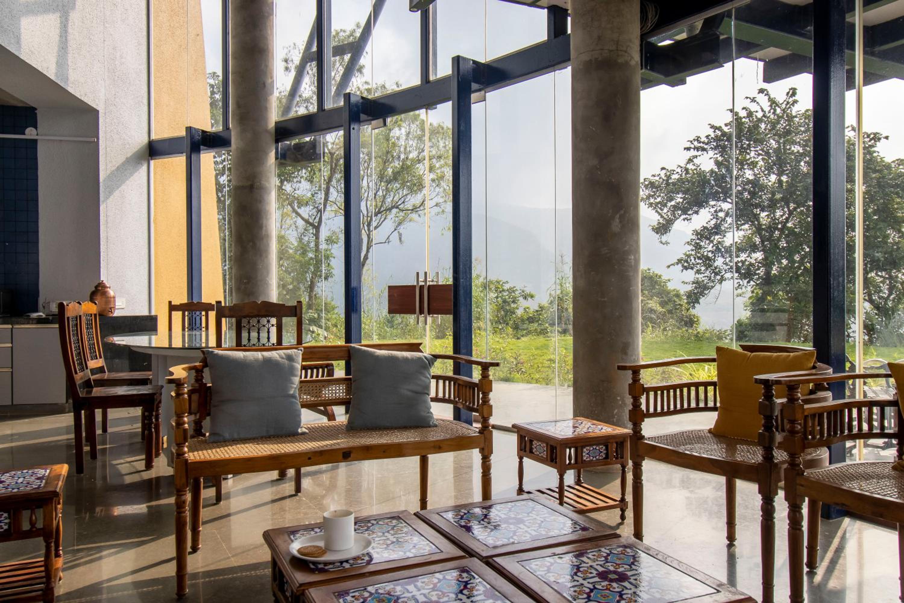SaffronStays Solasta - 2BR luxury villa with black marble infinity pool, lotus pond & dam views in Mulshi view 5