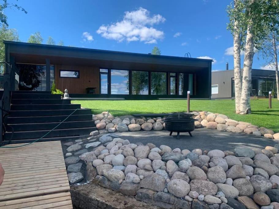 Villa by the river with beach sauna and jacuzzi view 3