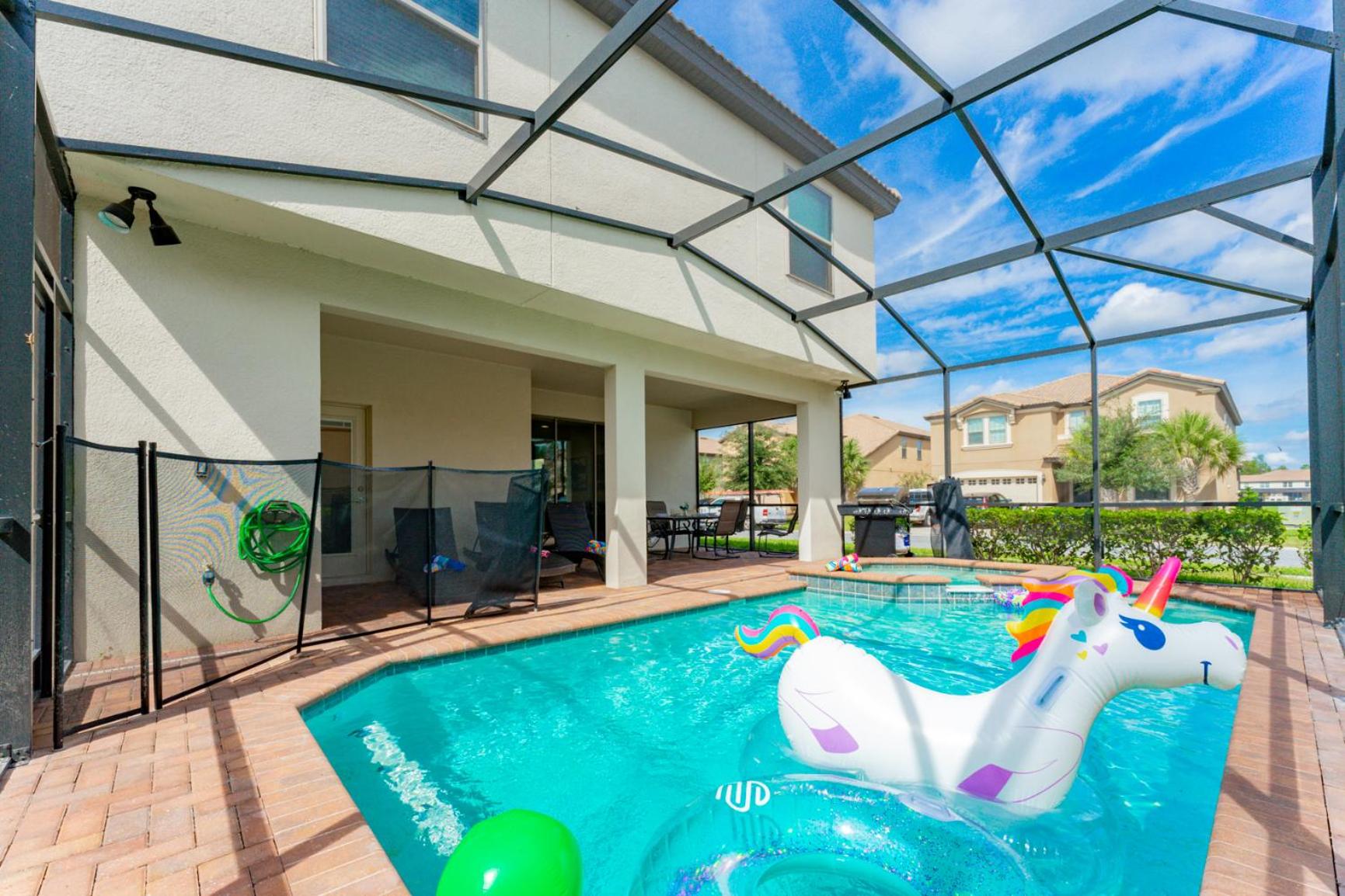Family Paradise Villa BBQ Pool Close to Disney