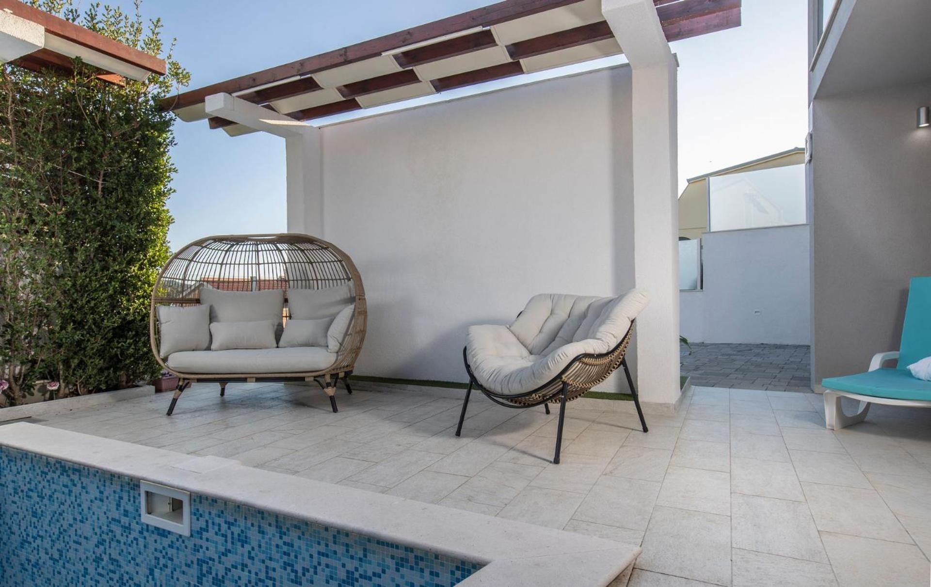 Villa Martinis, Rogoznica, private heated pool view 3