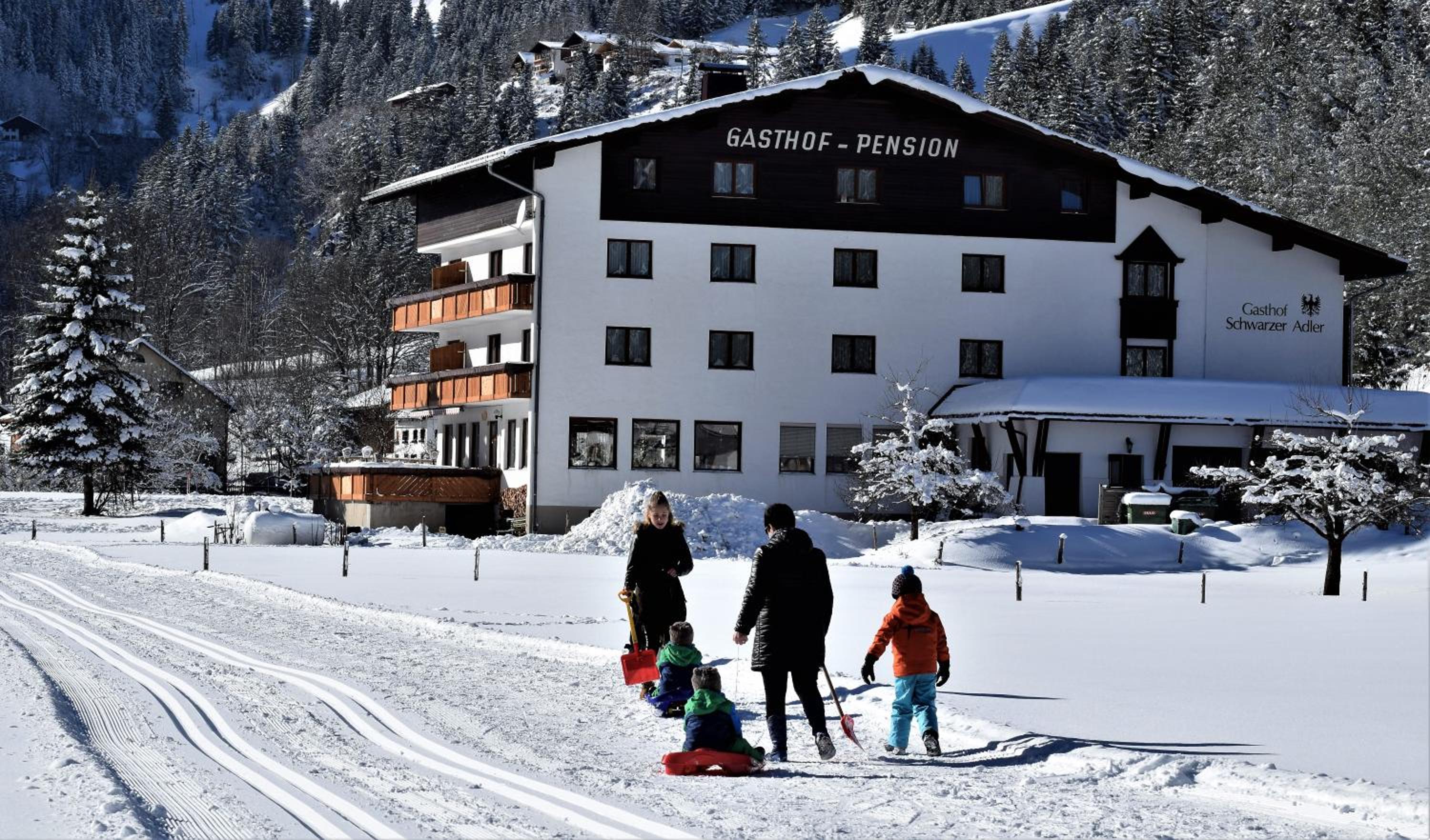 Gasthof Schwarzer Adler in Hägerau-Steeg Naturpark Lechtal
