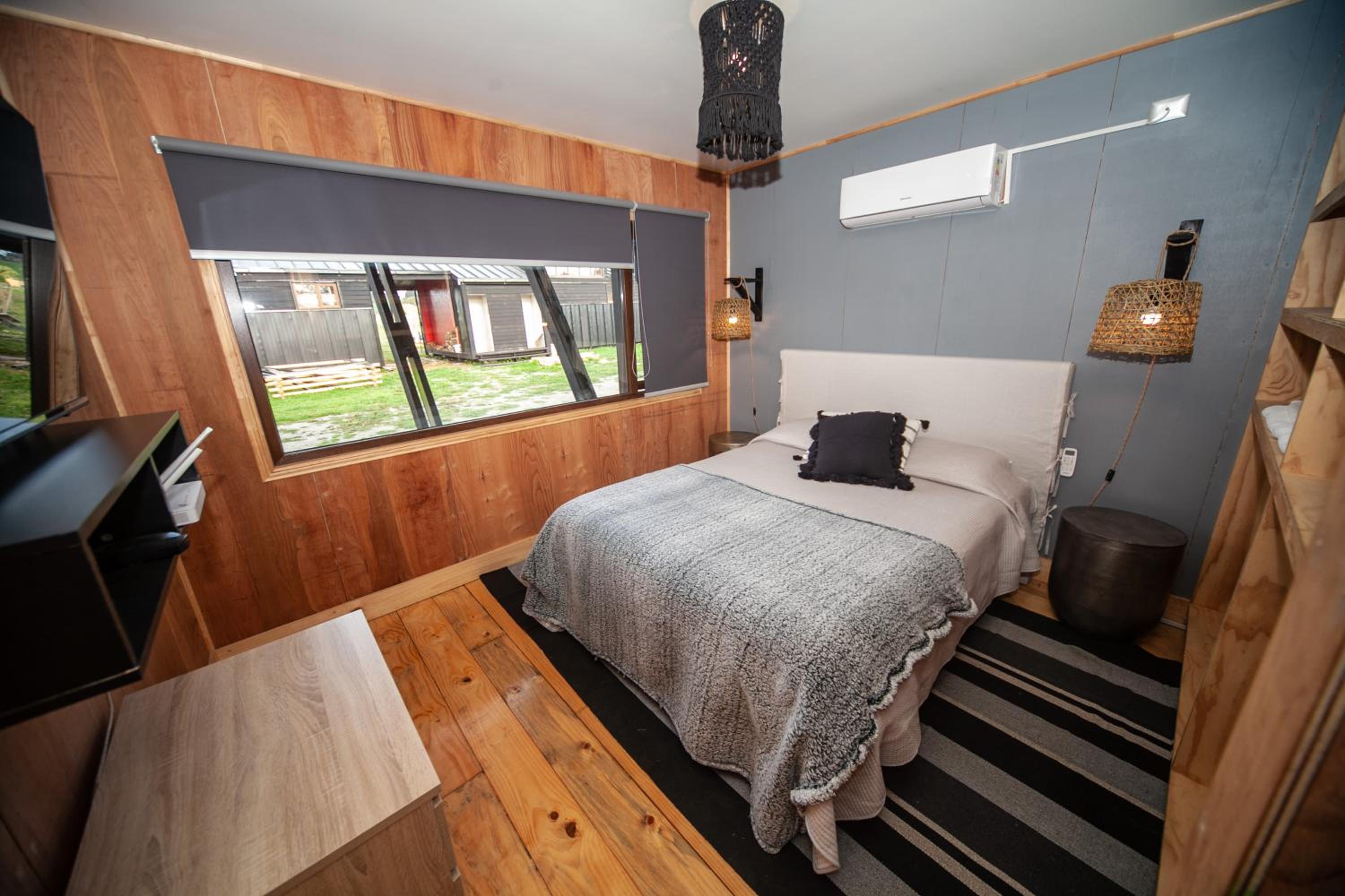 Hermosa cabaña 3, con tres dormitorios y un baño.