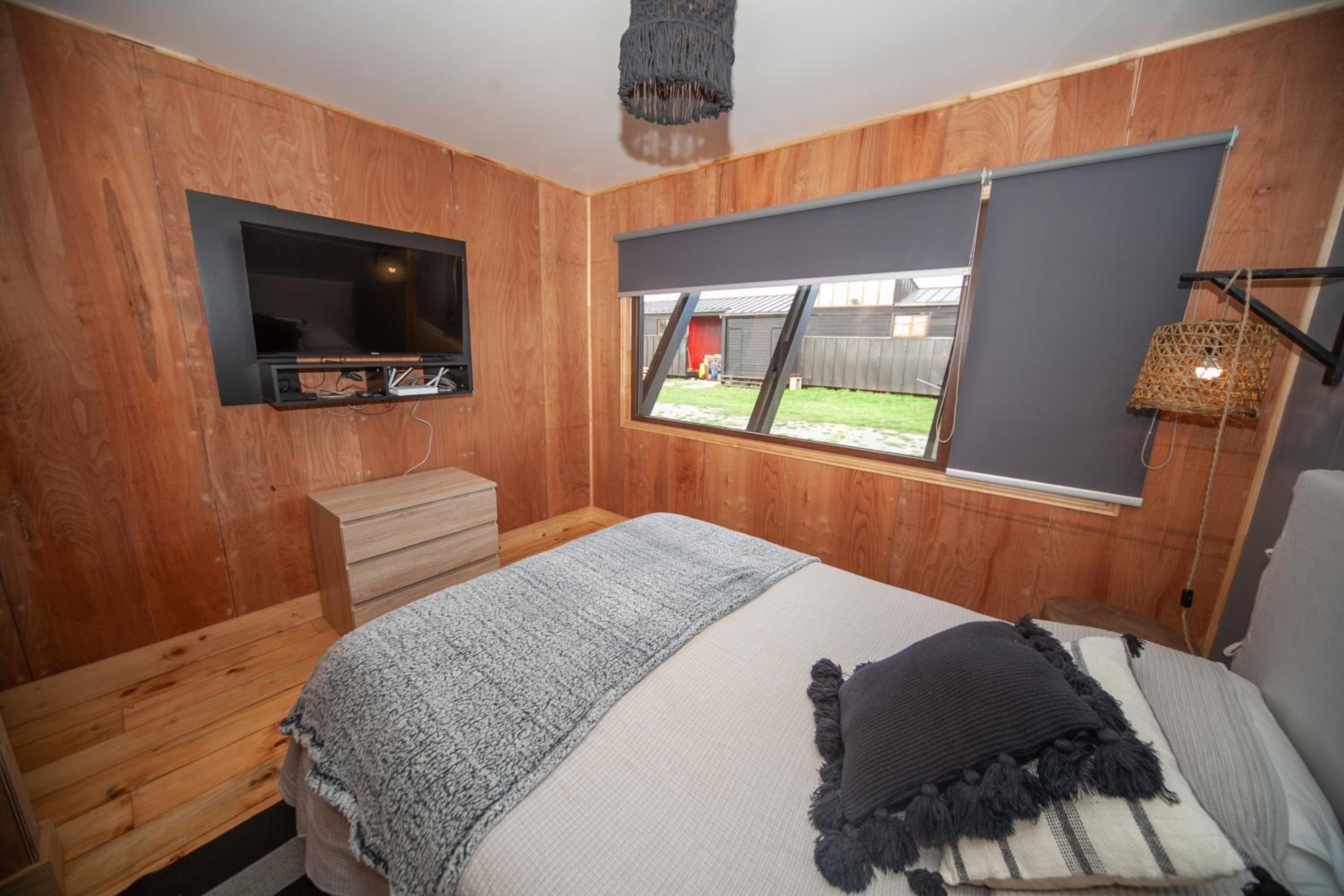 Hermosa cabaña 3, con tres dormitorios y un baño.