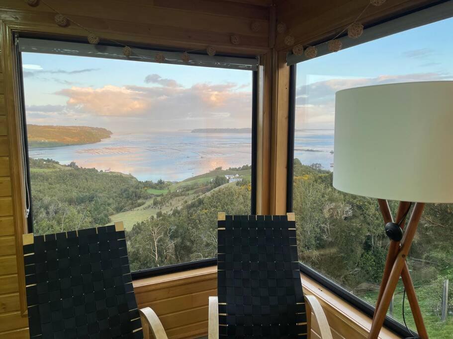 Bella casa de campo con panorámica vista al mar