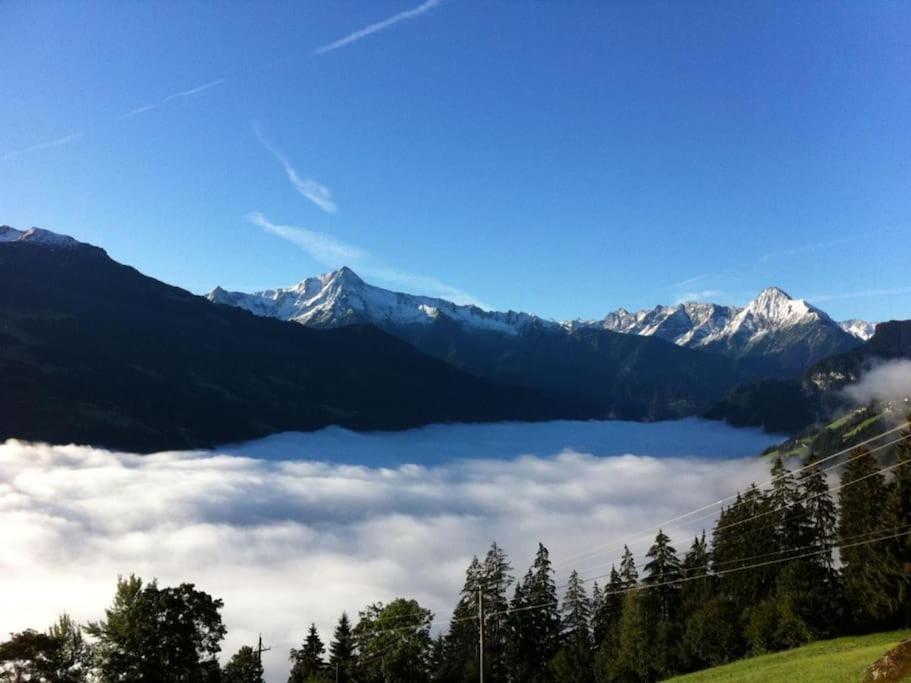 Ferienhaus Zillertal Panorama Blick Balkon Sauna