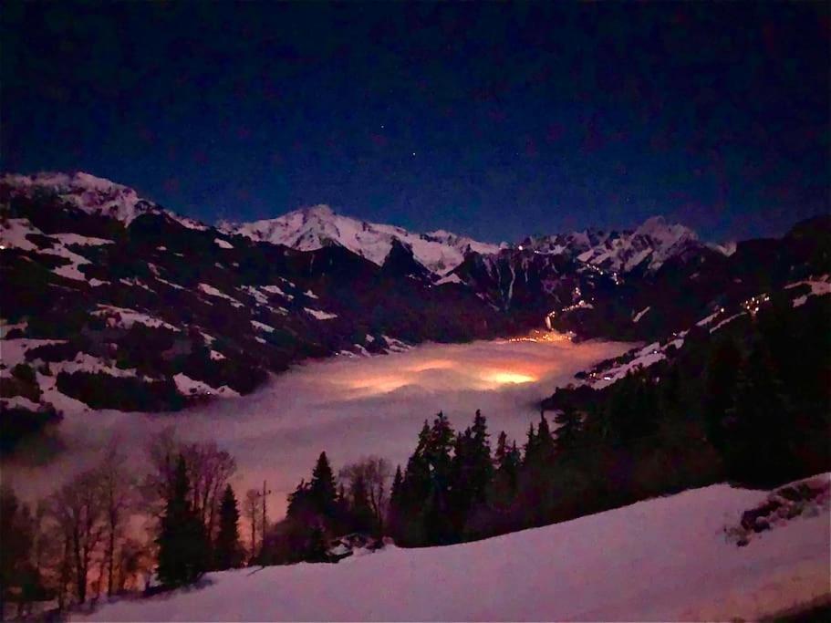Ferienhaus Zillertal Panorama Blick Balkon Sauna