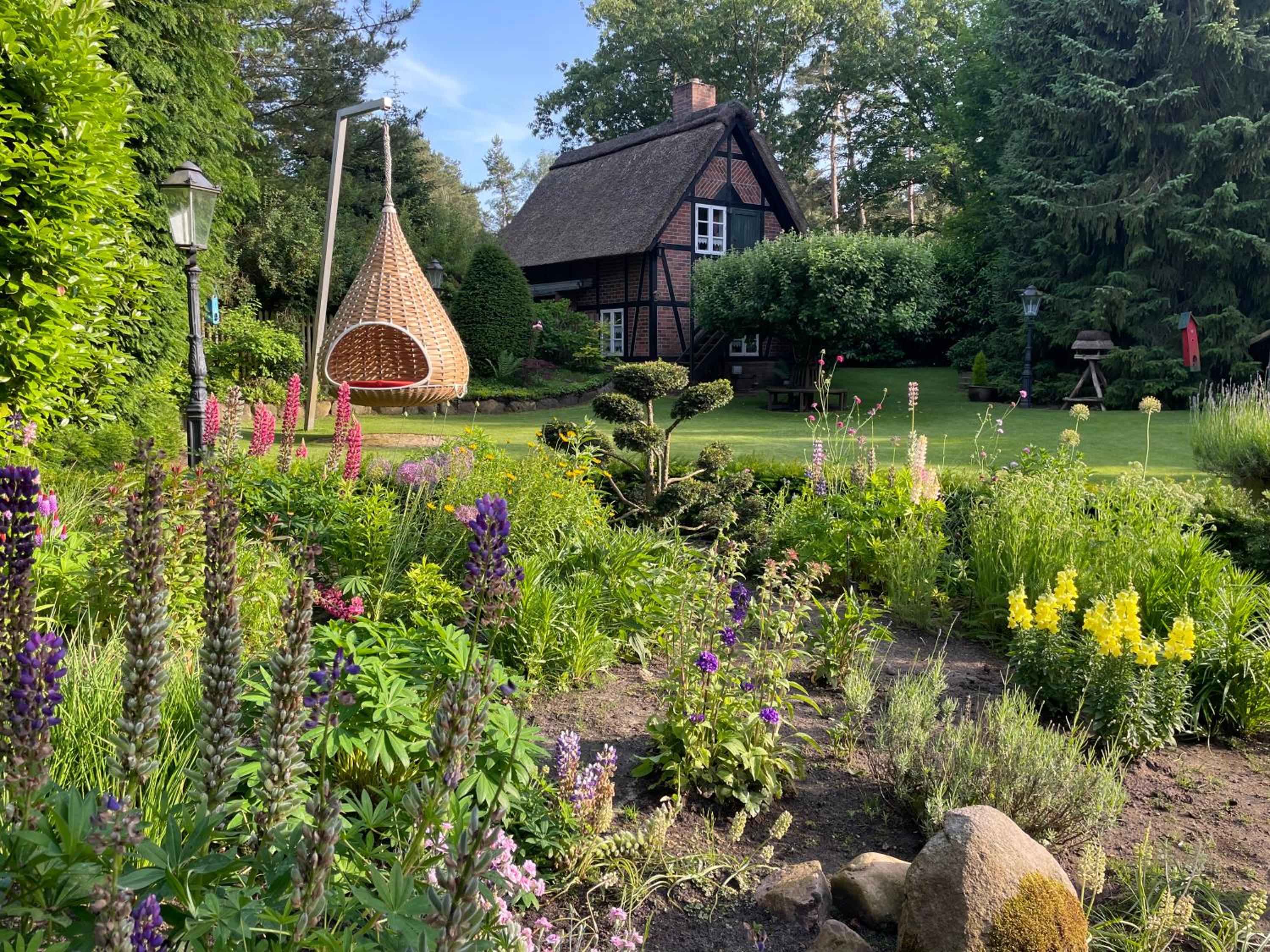 Ferienhaus unter Reet im Heidedorf Sankt Dionys bei Lüneburg