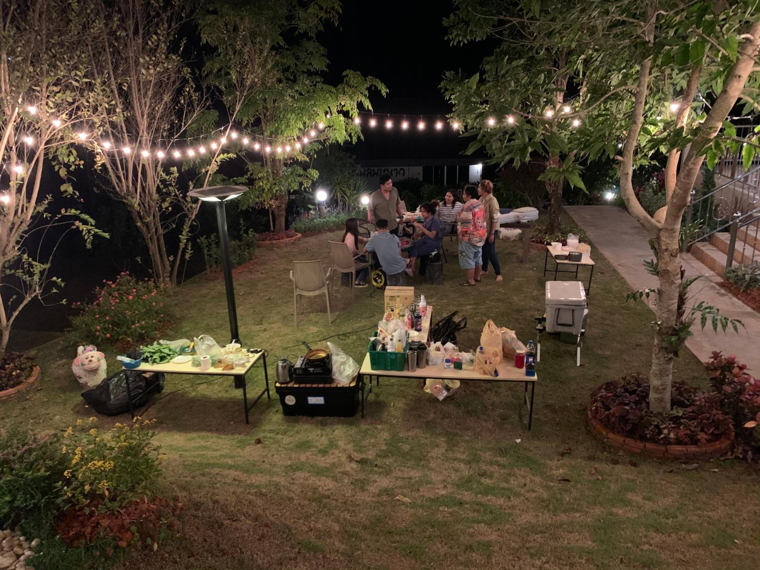 outdoor BBQ area