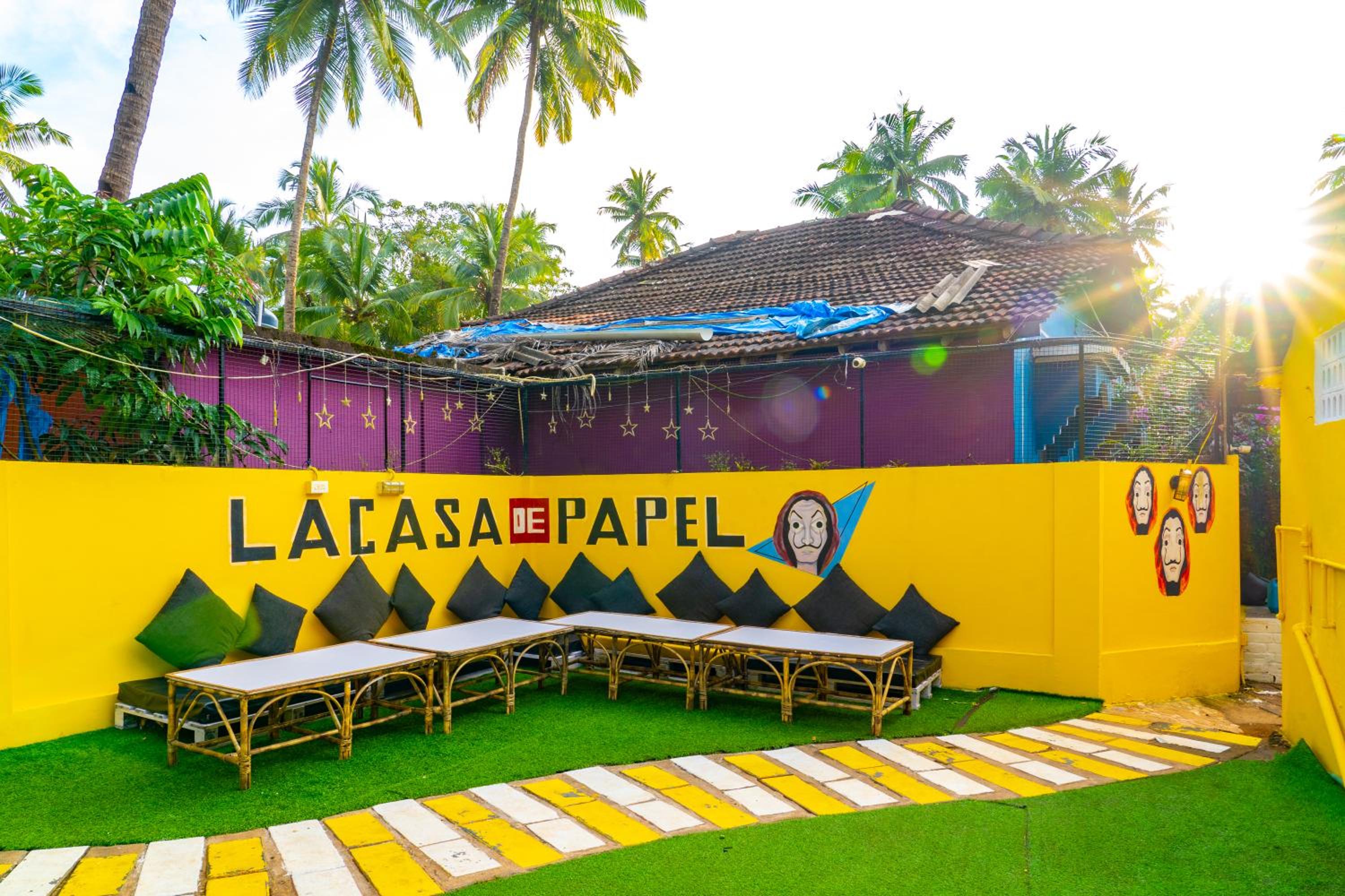 Whoopers Hostel Palolem- Money Heist Themed