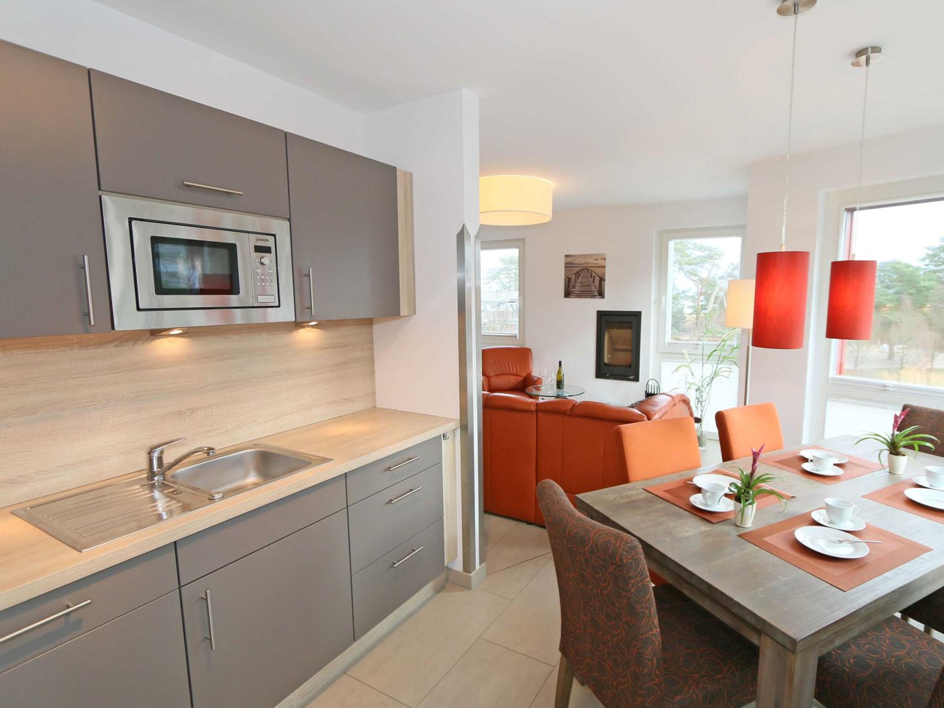 Strandvilla Baabe - WG 26 mit Meerblick, Kamin, Sauna, Whirlpool