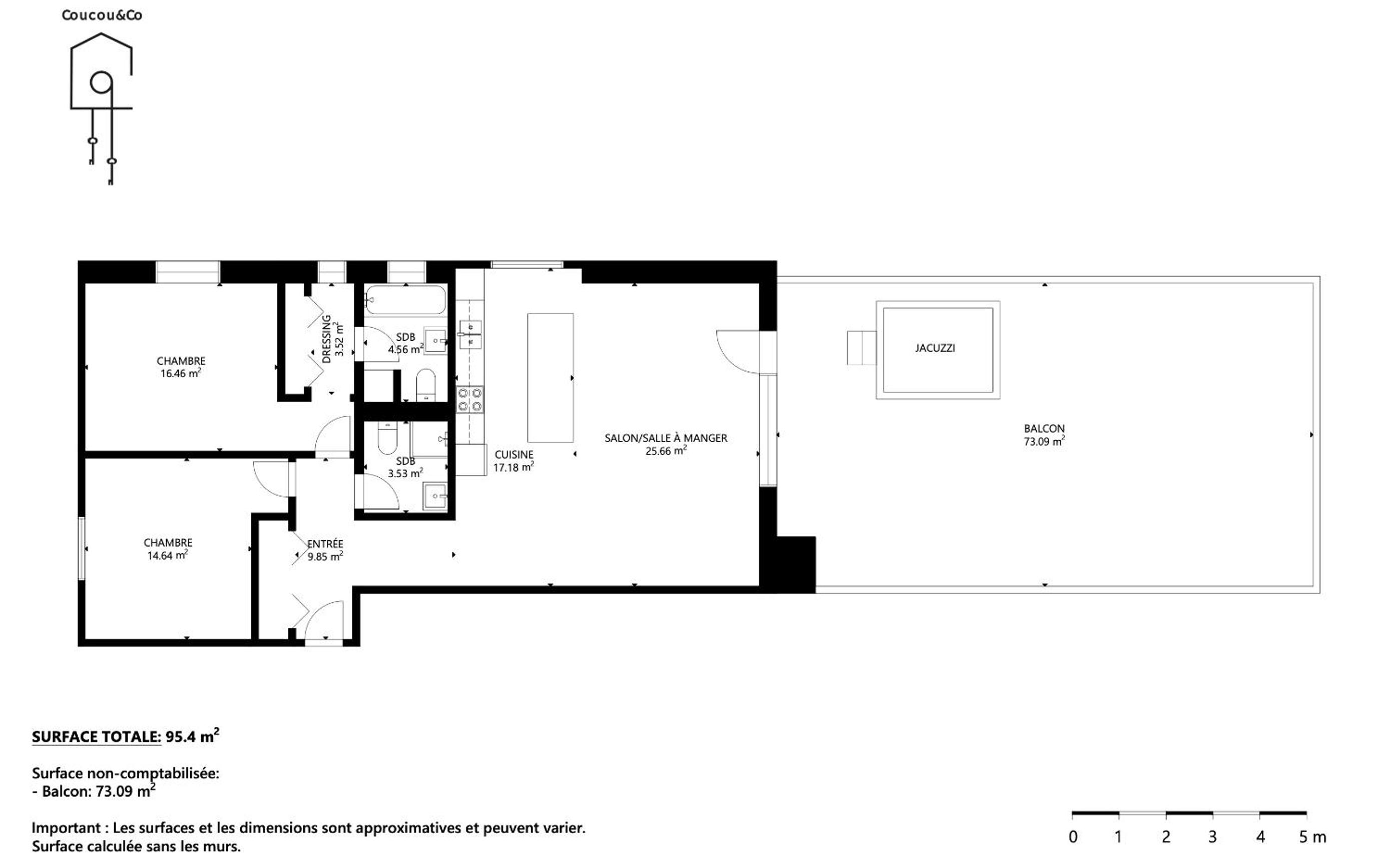 Spacious apartment - beautiful terrace with view