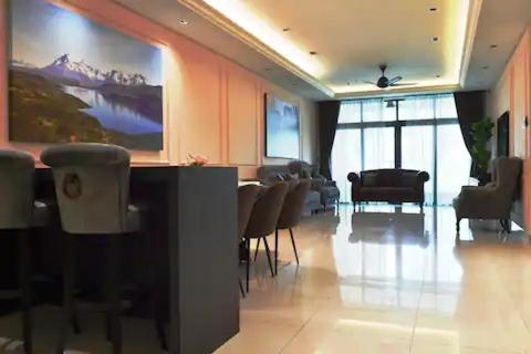 Legasi Kampung baru guest house by rumahrehat 1908sqft huge balcony for BBQ twin tower view