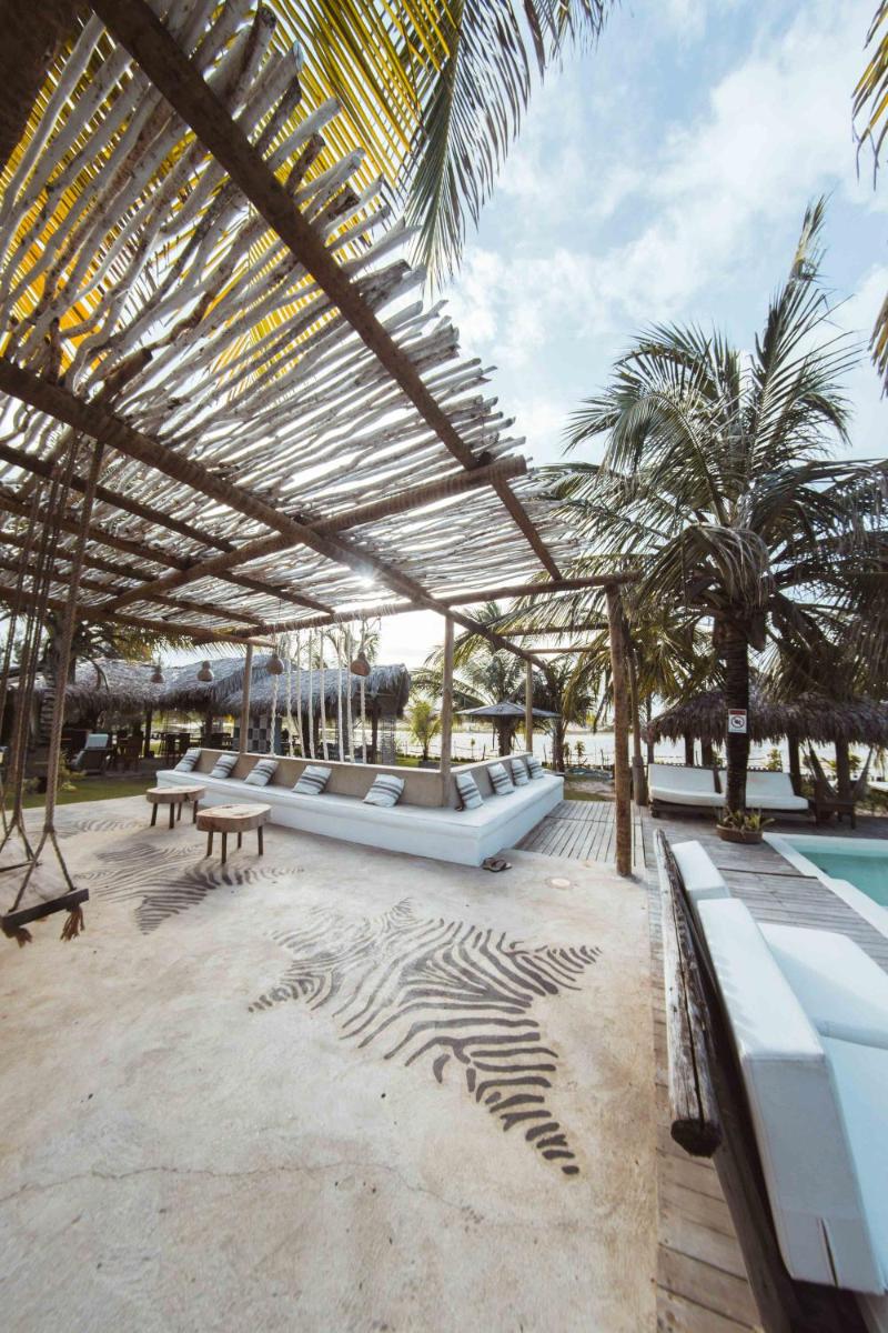 outdoor BBQ area