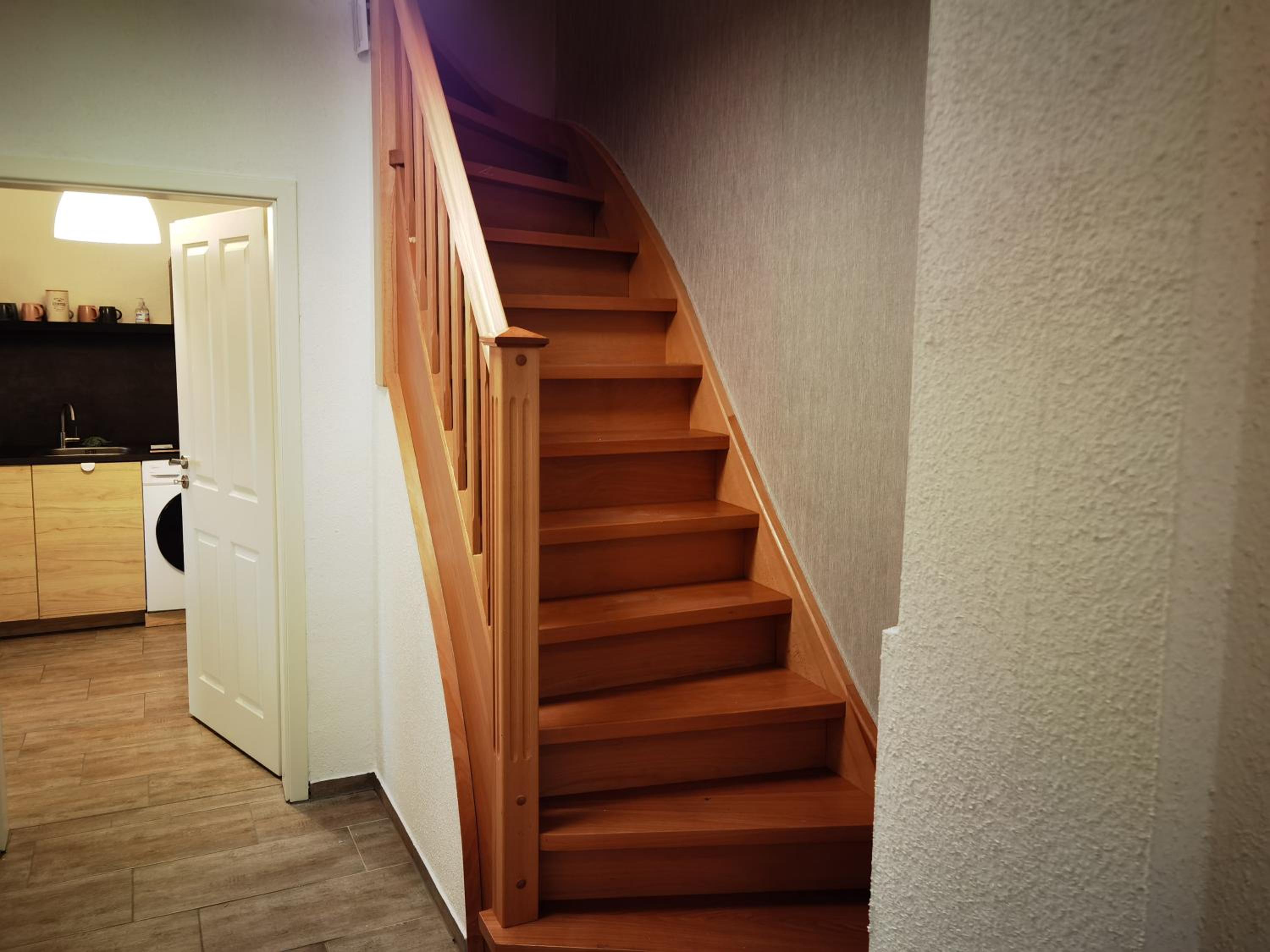 Modernes behagliches Haus mit Kamin, Terrasse und Garten