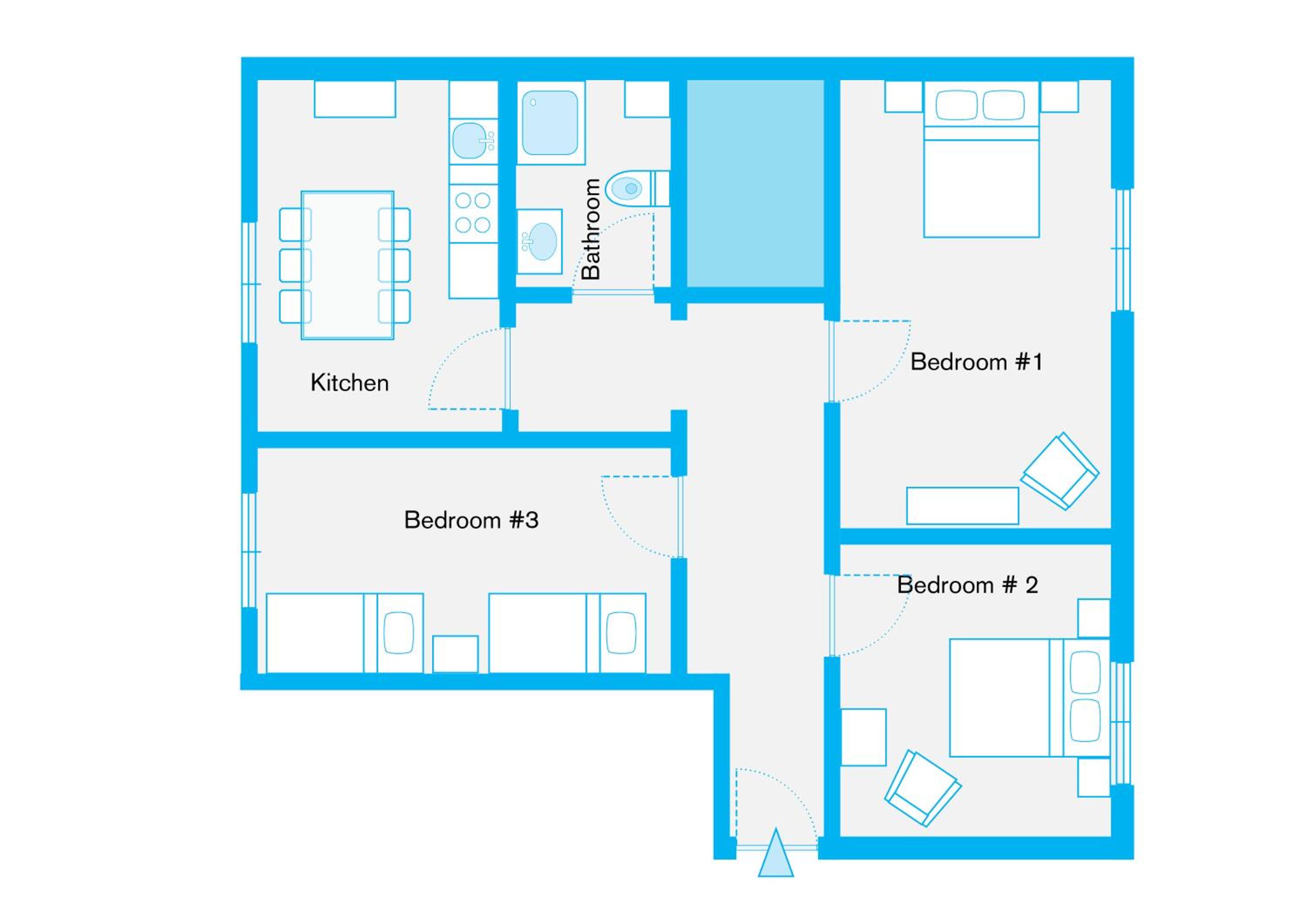 The Paul II - stylish & central 3 BR apartment, group & family friendly, 4- 6 Guests