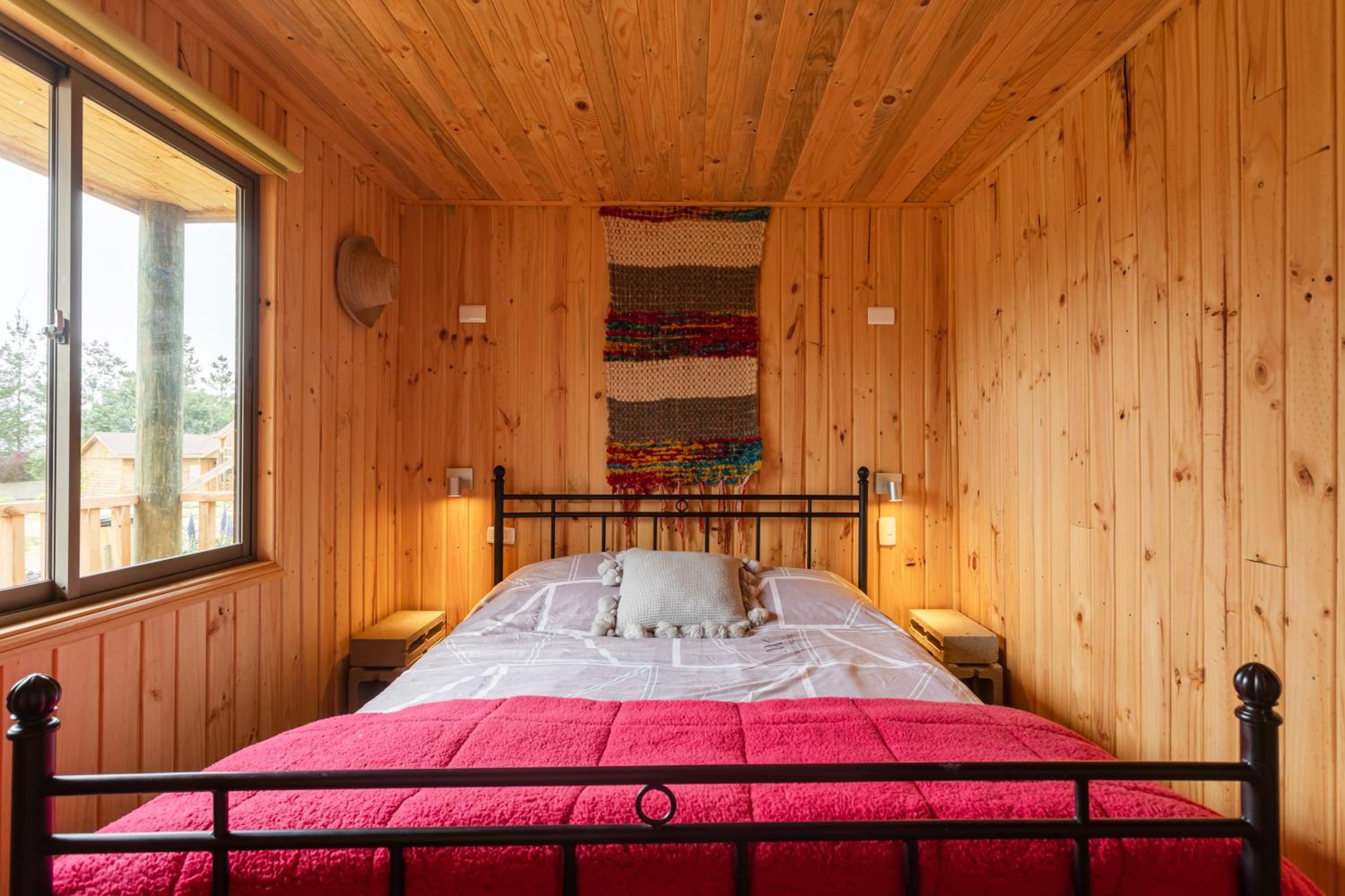 Cabaña en Tunquén con parrilla, fogón, piscina y bosque