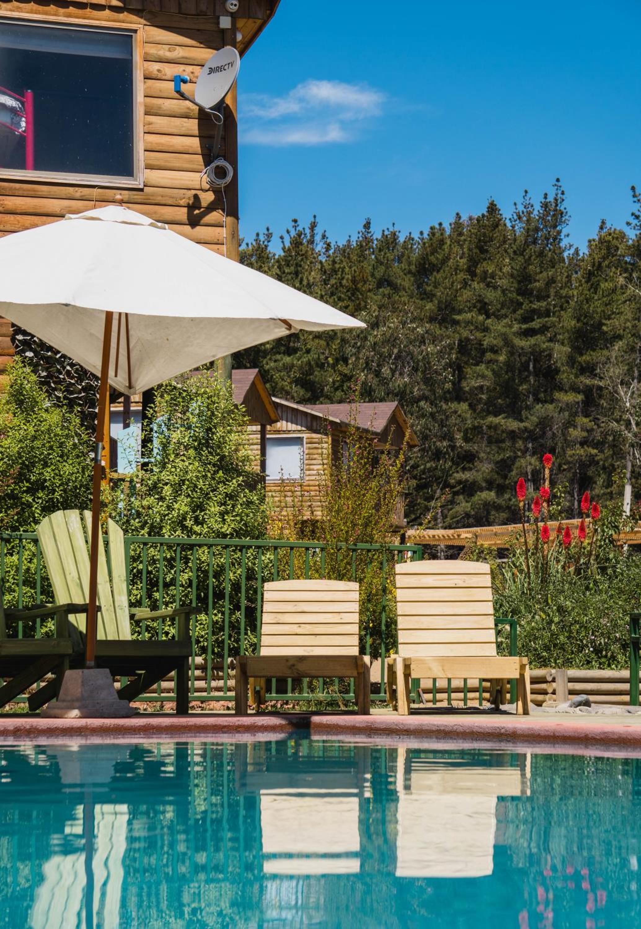 Cabaña en Tunquén con parrilla, fogón, piscina y bosque