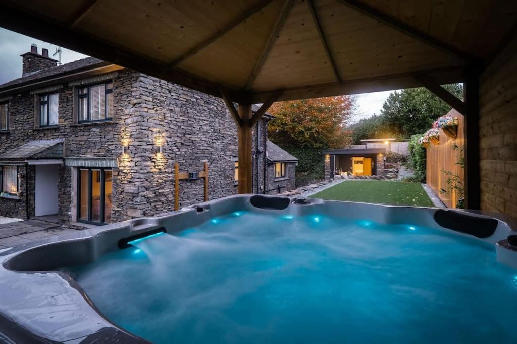 Stunning Detached Lakeland Stone House, Hot Tub view 2