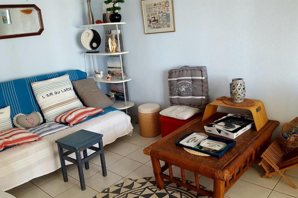 MOM' Blue Paradise Front De Mer 3 étoiles 61 m2 CAP'Diem 3 Clim - Idéal pr un Séjour de 15j ou plus ! Wifi, lit 160 - 4è Ascenseur, Parking, Piscine, Pétan