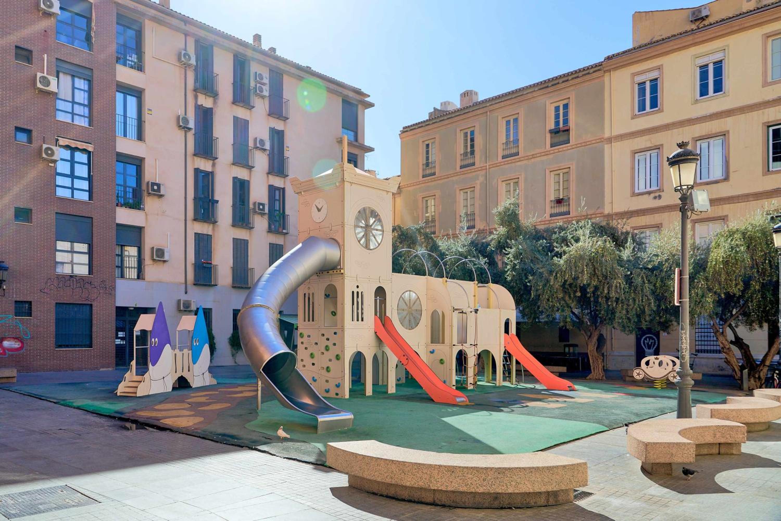 Under the Olive Trees in Historic Center of Malaga