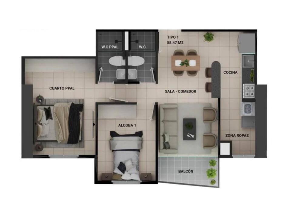 CE20 Excepcional Apartamento Piscina y parqueadero