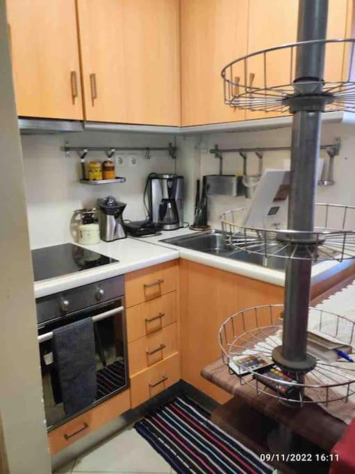 Spacious private rooftop studio, mountain and sea view