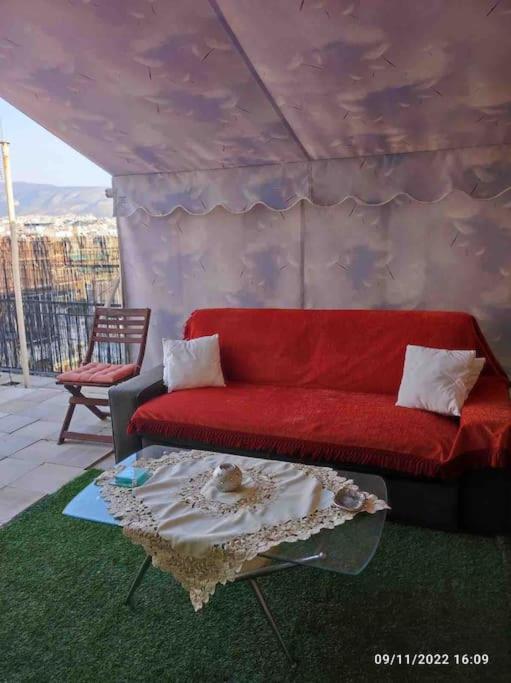 Spacious private rooftop studio, mountain and sea view