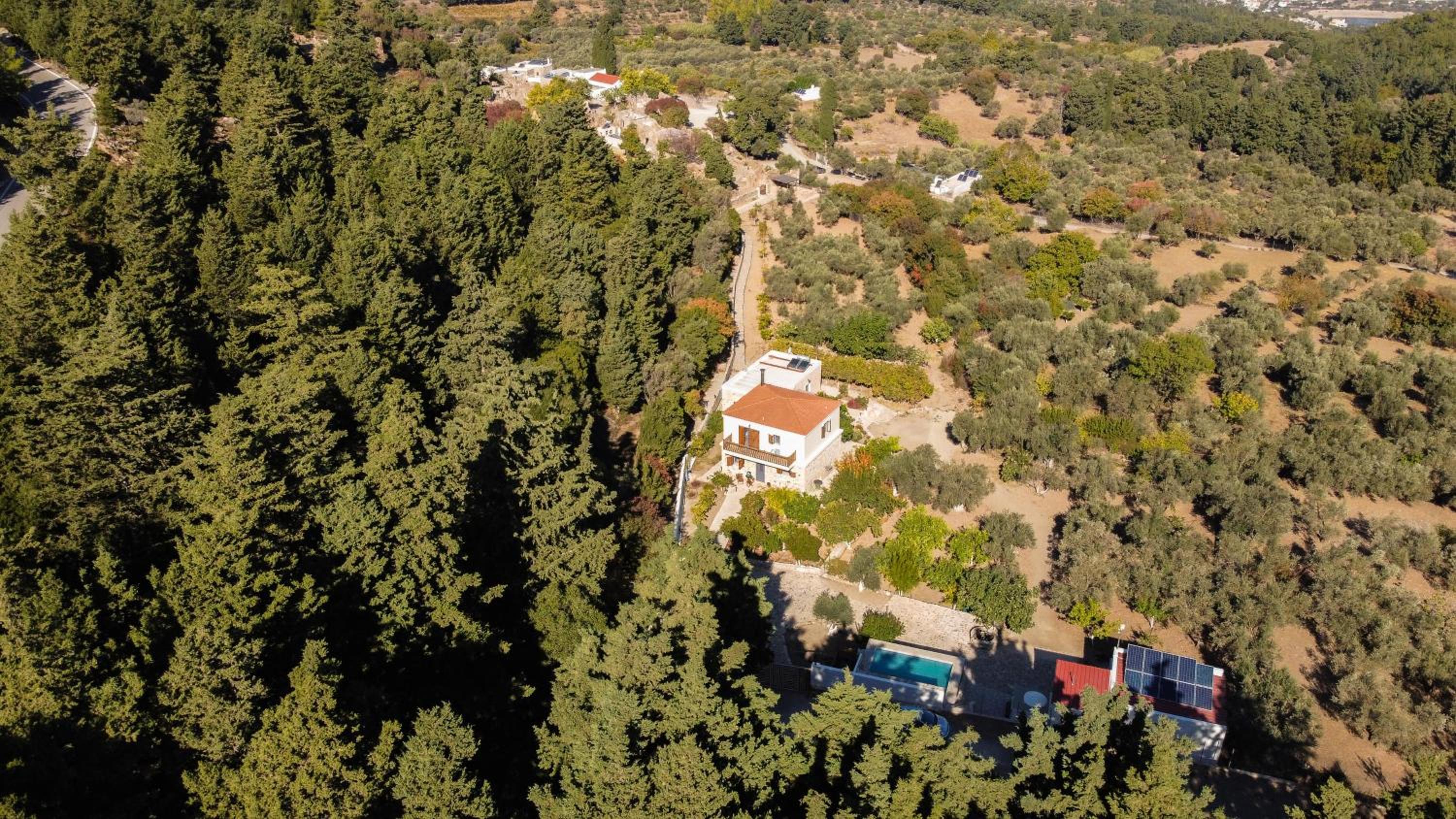 Chaihoutes stone villa into Olive farm in Zia