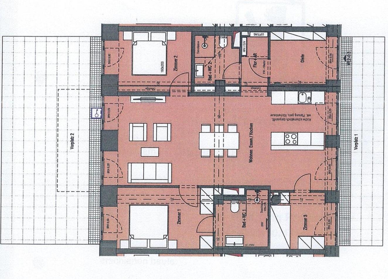Prora - Ferienwohnung mit 2 Terrassen und Meerblick - TREIBsand