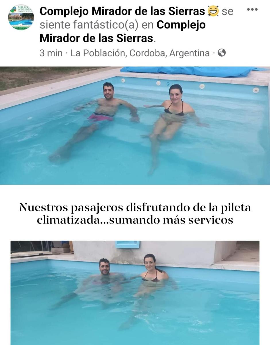 Complejo Mirador de las Sierras pileta climatizada al aire libre