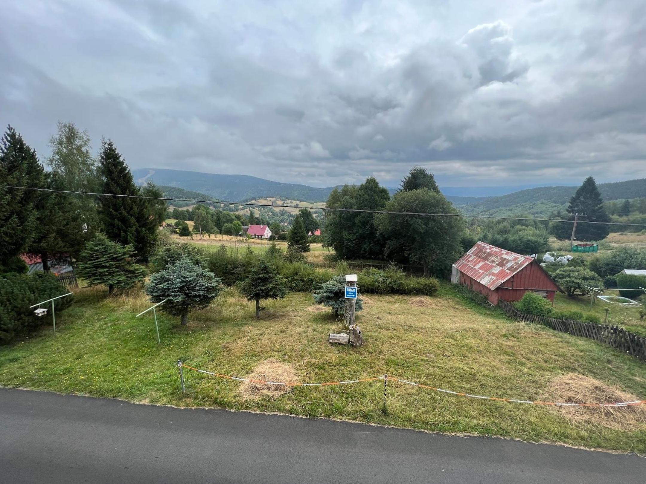 Horská bouda Schmitke výhled Klínovec