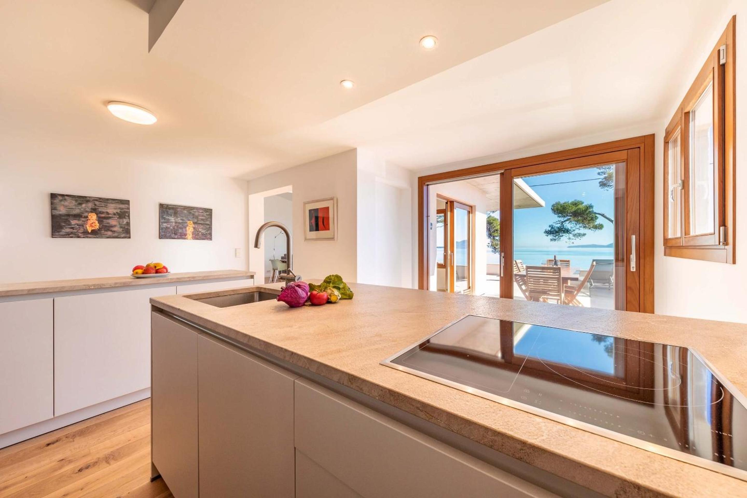 Modern Beachfront Puerto Pollensa House Located directly in front of Beach Private Pool Villa Mar i Pins