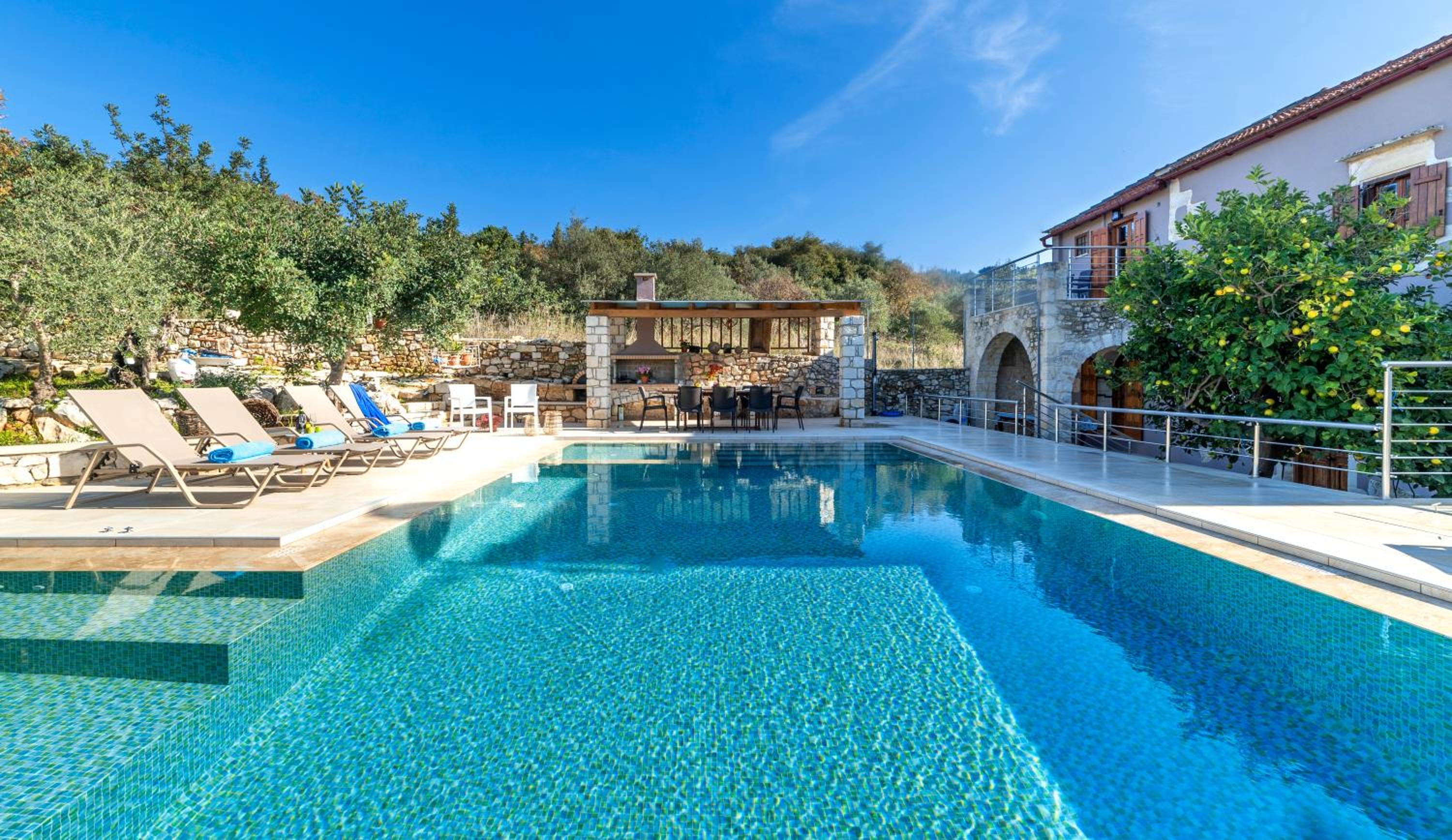 Cretan Lux Villa Heated Pool view 3