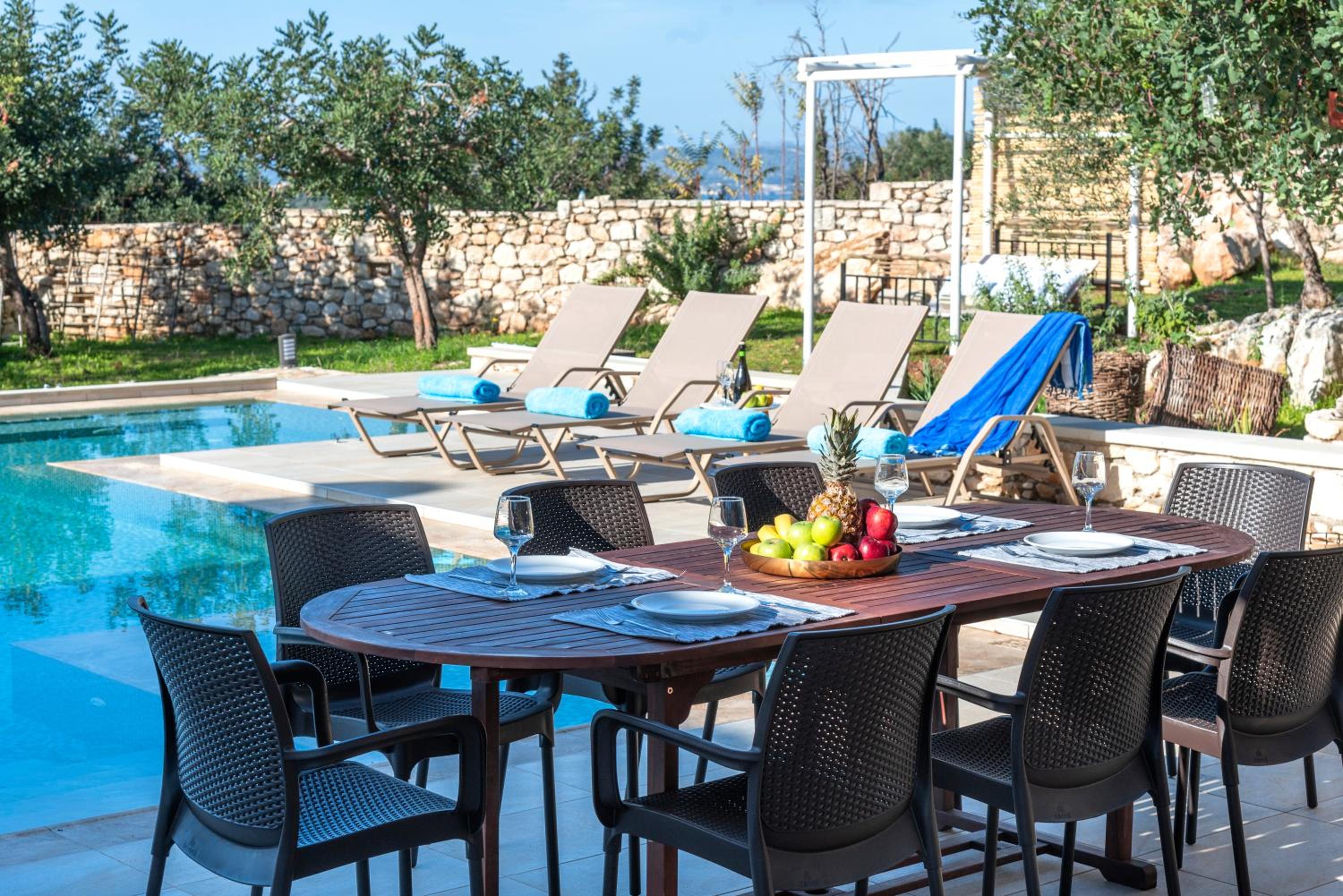 Cretan Lux Villa Heated Pool view 5