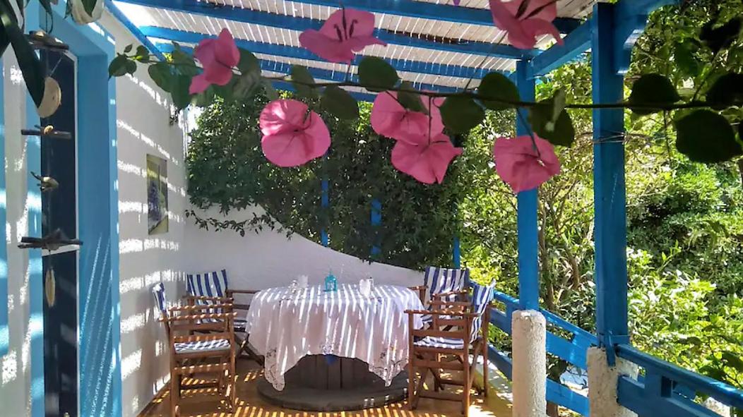A Cretan house in a garden,overlooking the sea. view 2