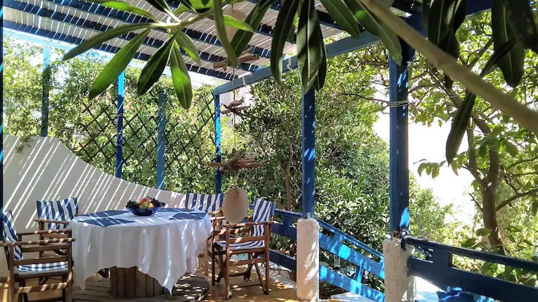 A Cretan house in a garden,overlooking the sea. view 3