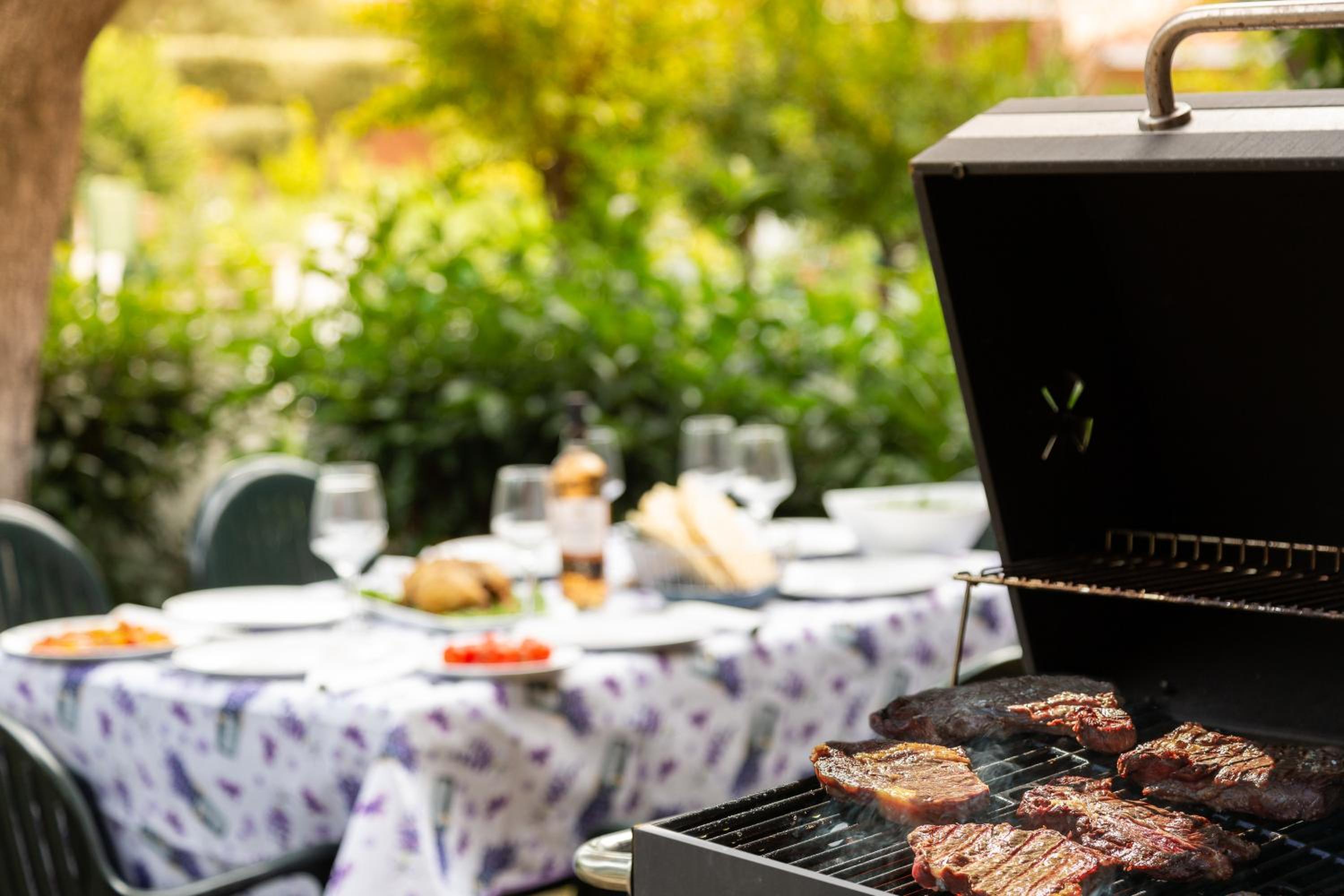 outdoor BBQ area