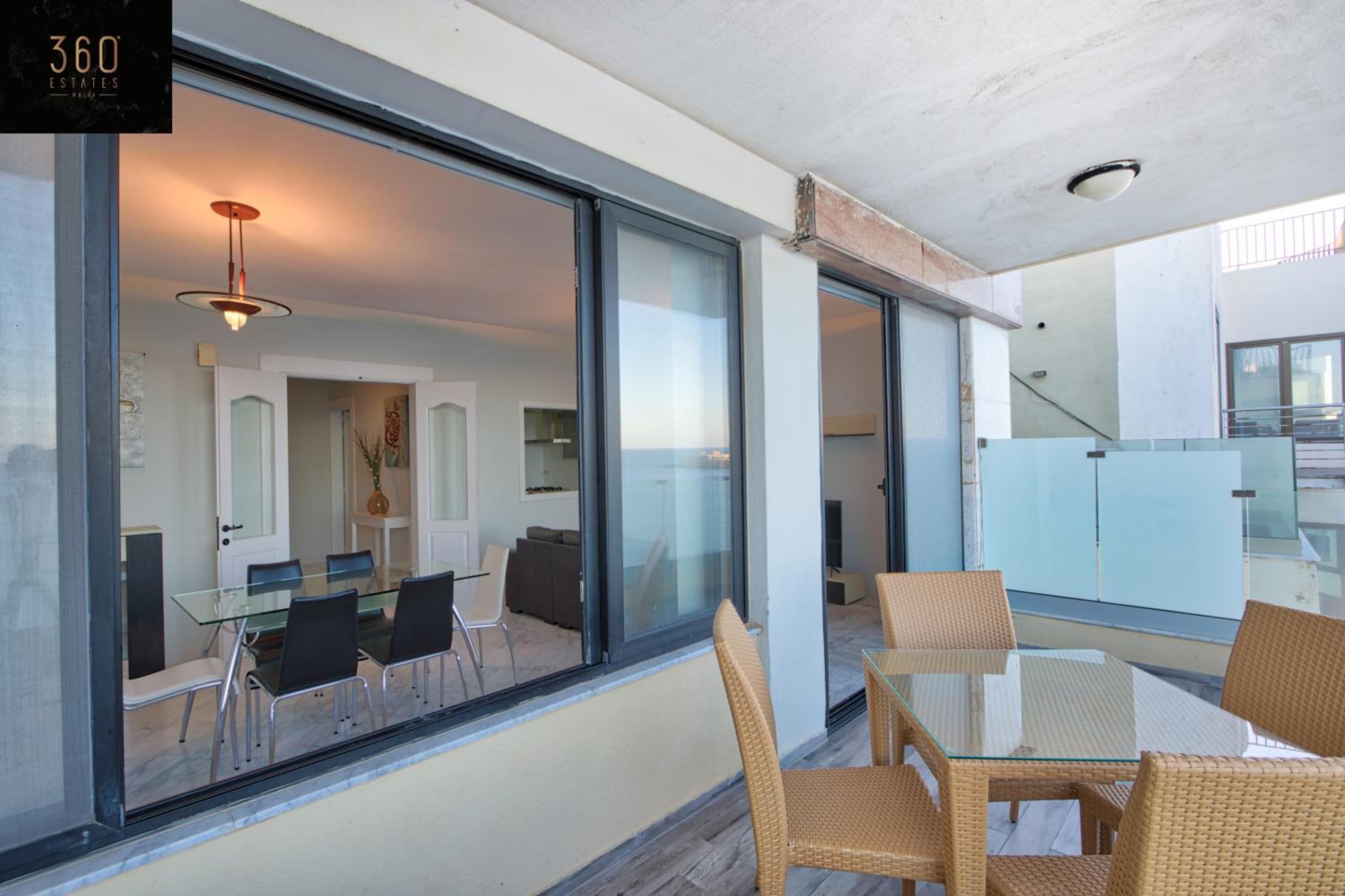 Seafront 3BR APT in Tower RD Sliema opposite Beach by 360 Estates view 3