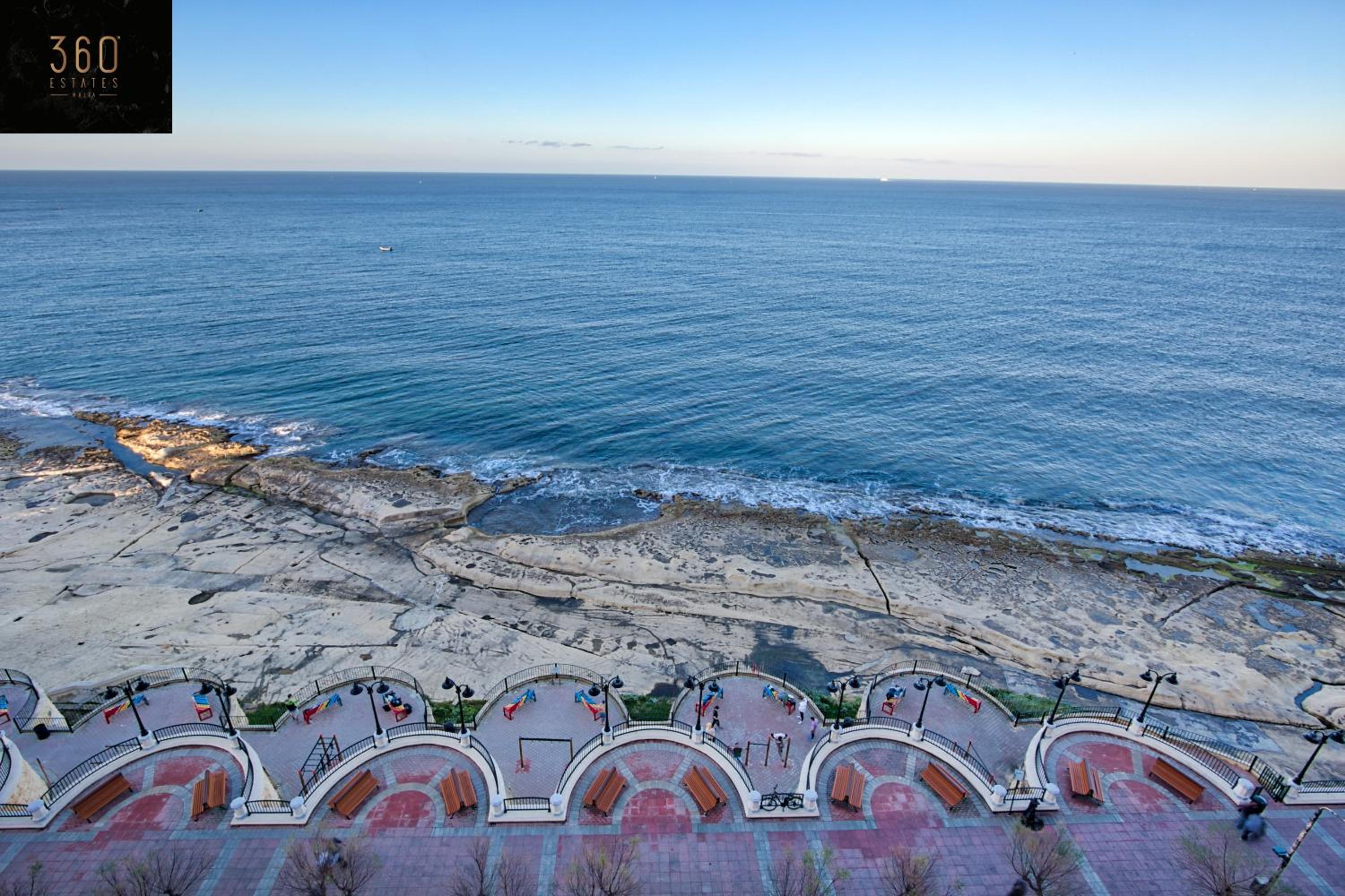 Seafront 3BR APT in Tower RD Sliema opposite Beach by 360 Estates view 2