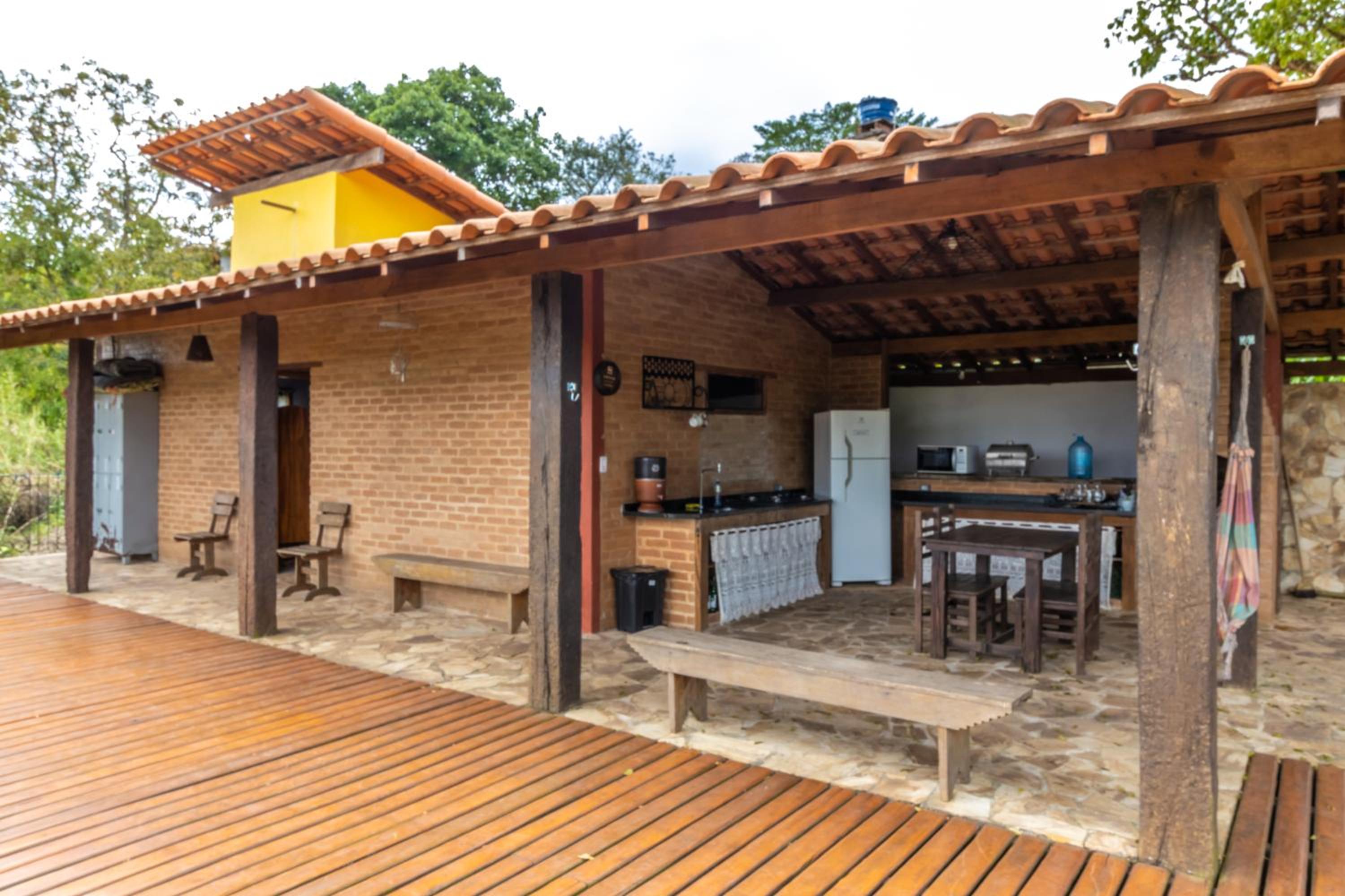 outdoor BBQ area