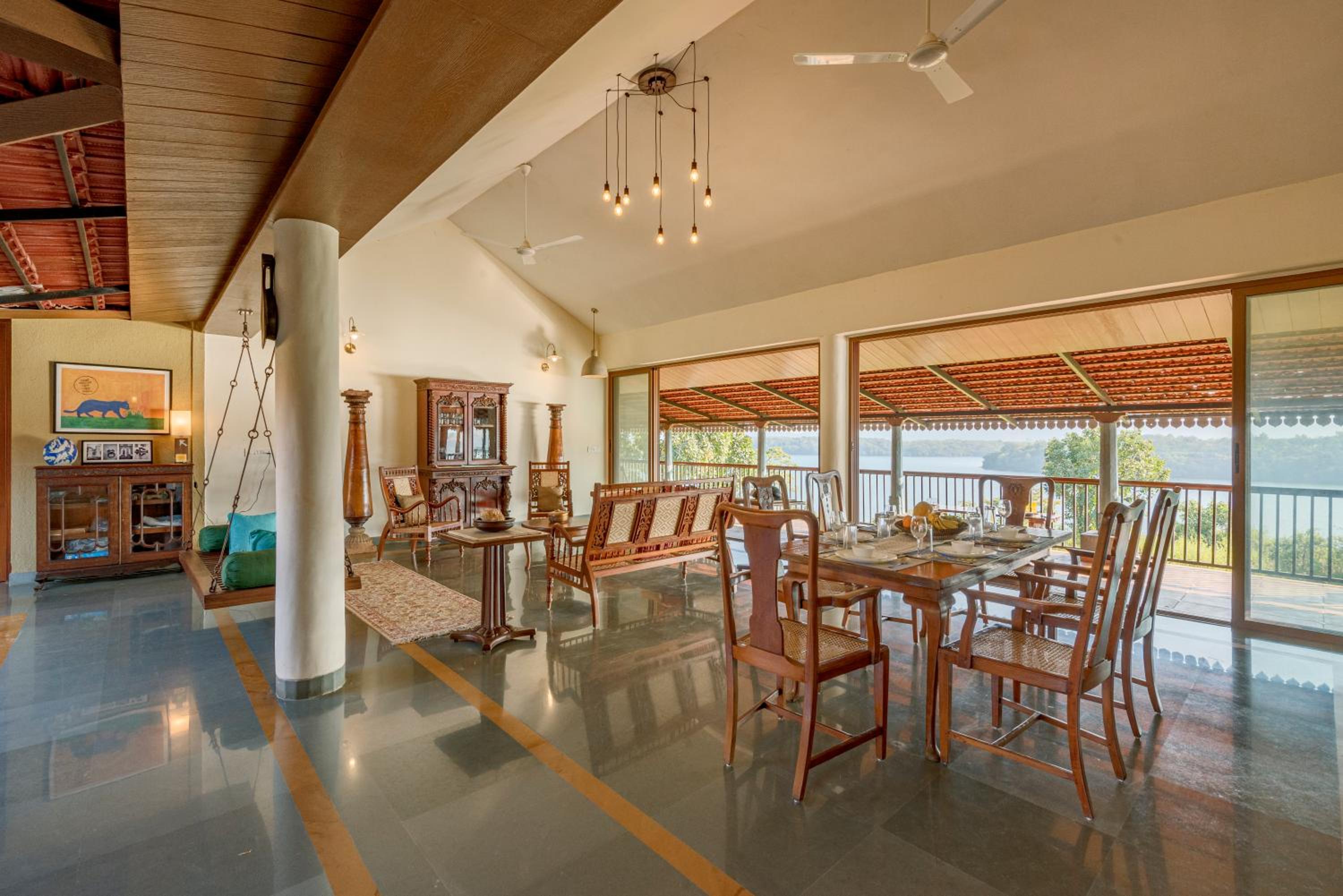 SaffronStays Anantham - 3BR Pet-Friendly Kerala-Style Lakefront Villa with Verandah & Views