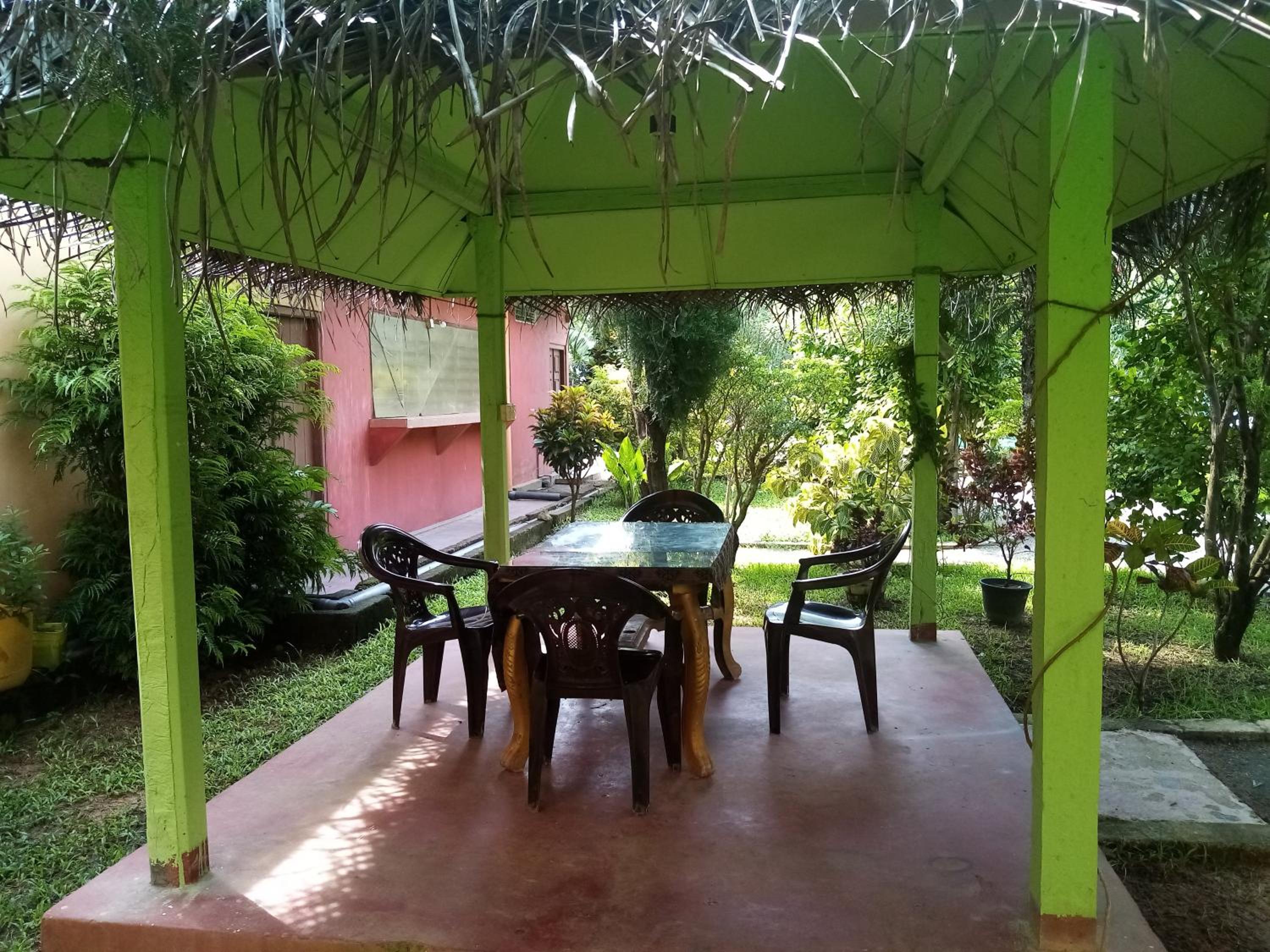 outdoor BBQ area