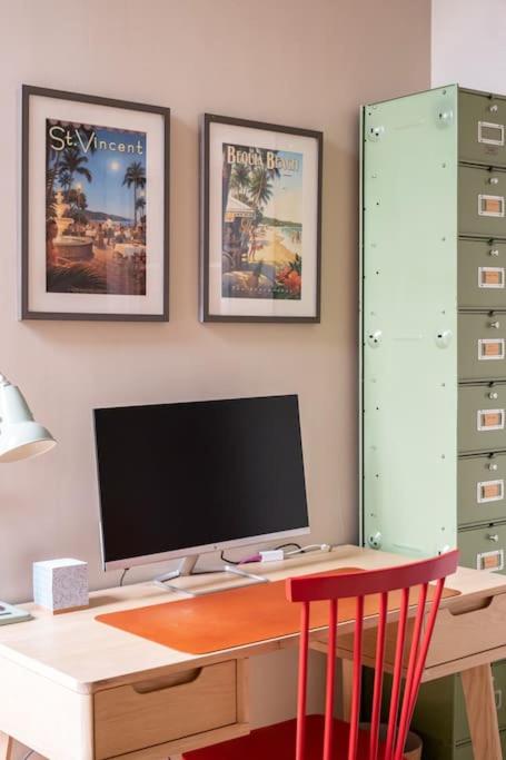 Stylish Central Apartment with Parking - Garden and Workspace