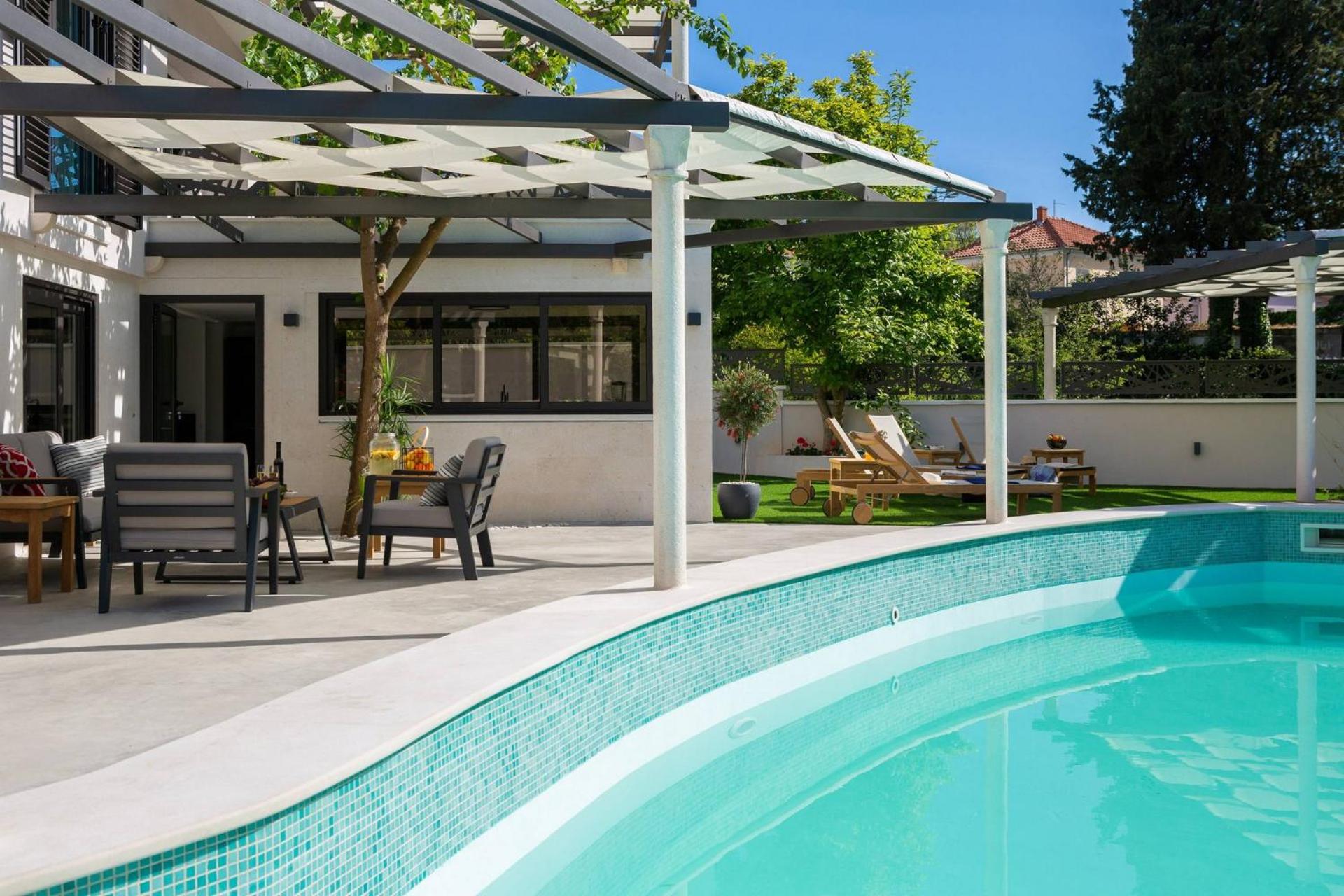 Magnificent Villa Scorpaena with heated swimming p view 5
