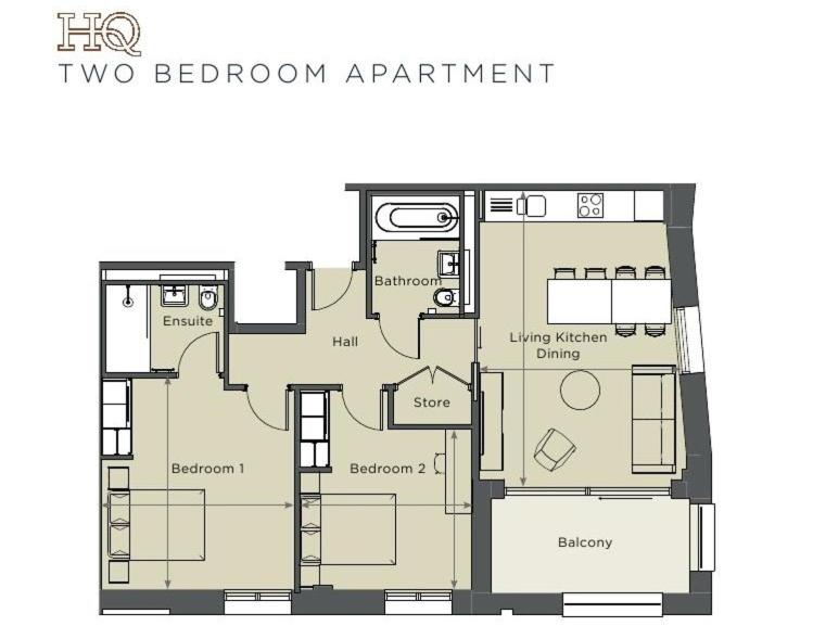 Luxury 2 bedroom apartment with free parking in the heart of York view 5