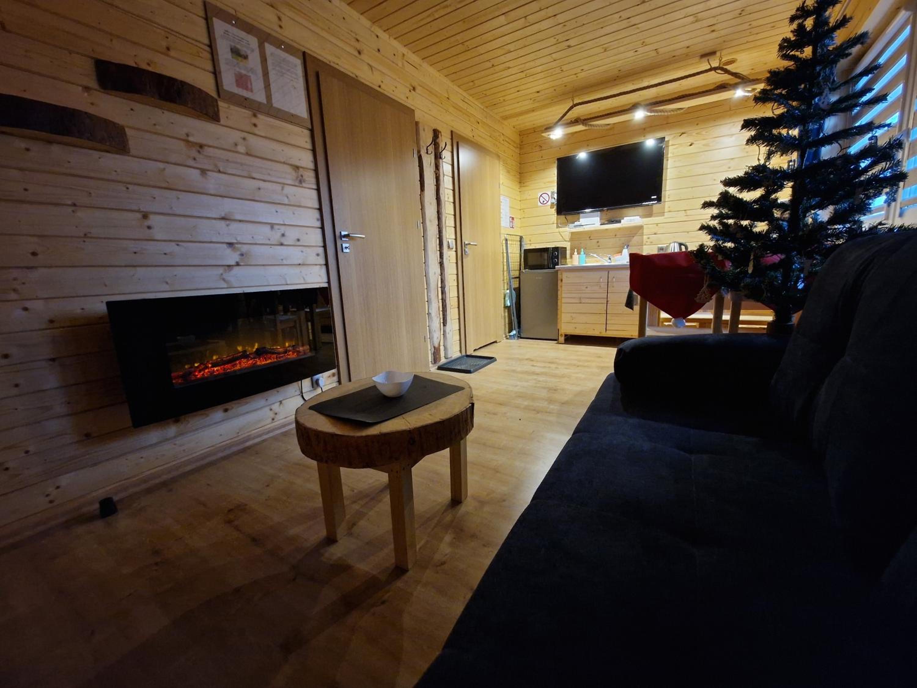 Apartament z Tężnią Solankową, Sauną, Kominkiem LED nad Jeziorem Żywieckim