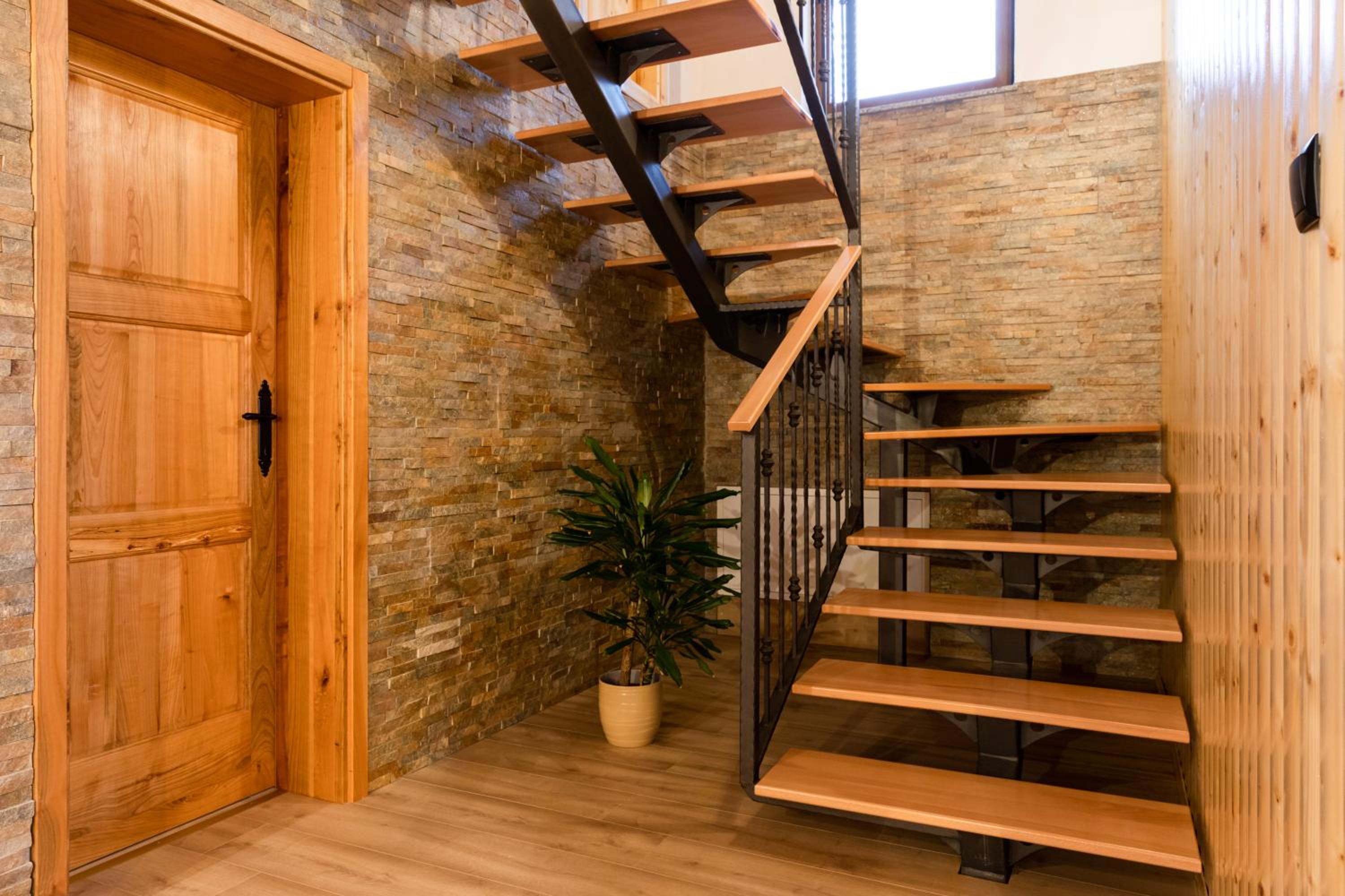 Apartment Stone and Wood