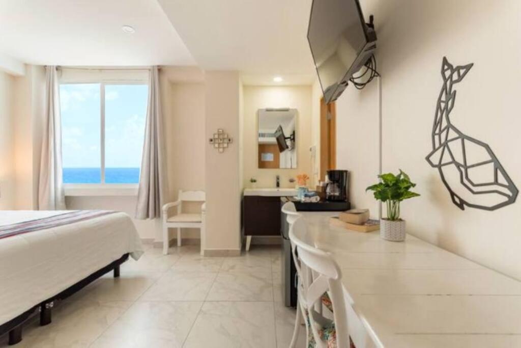 Ocean front studio 2C, new listing